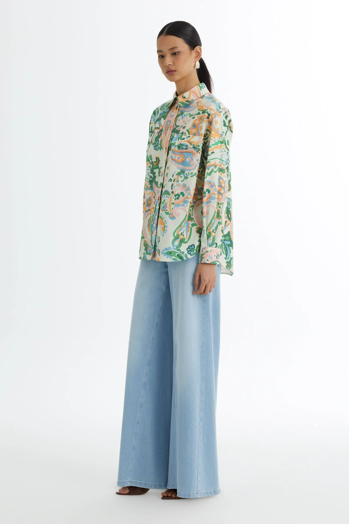 Patterned Long Sleeve Shirt - Image 4