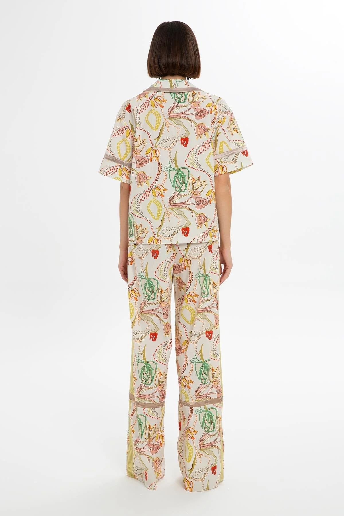 Patterned Short-Sleeve Cotton Shirt - Image 4