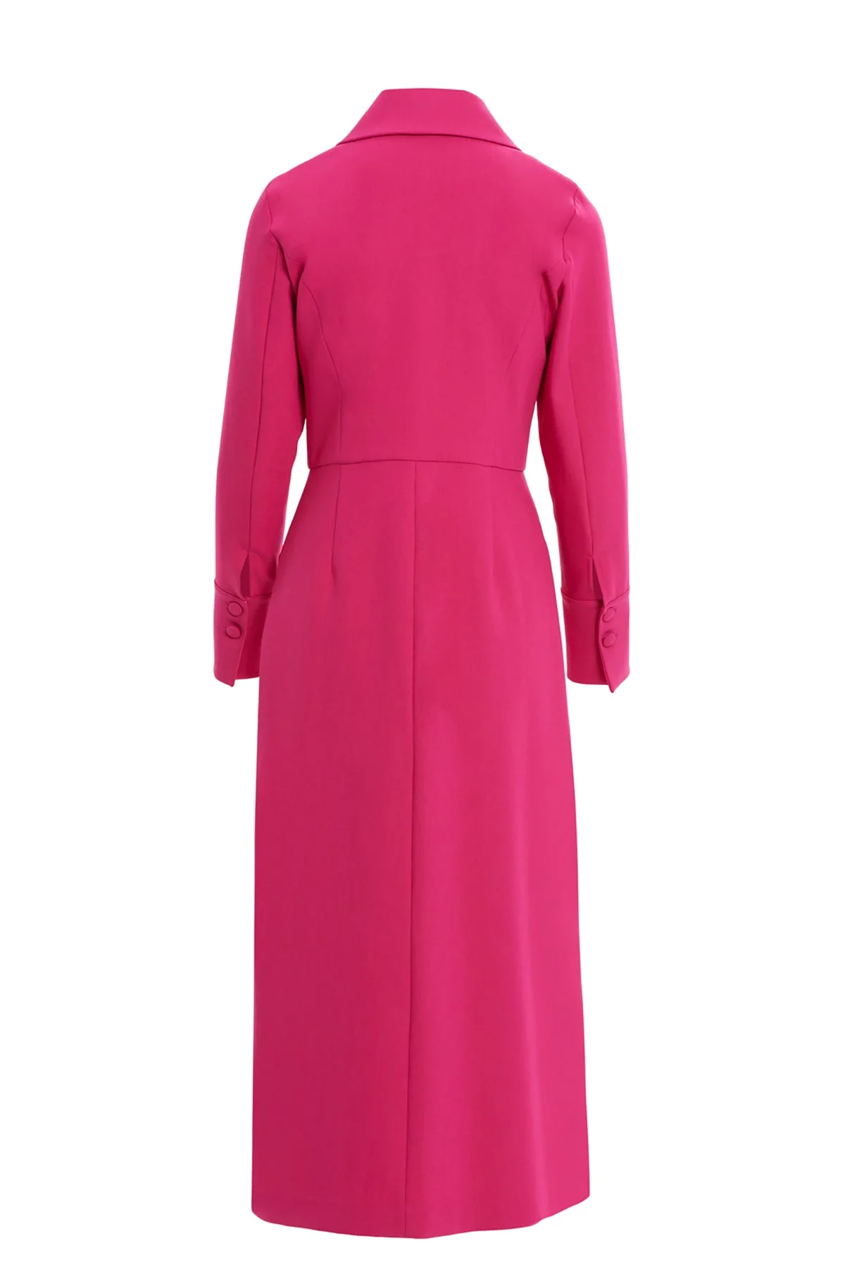 Pink Button-Front Midi Dress - Image 3