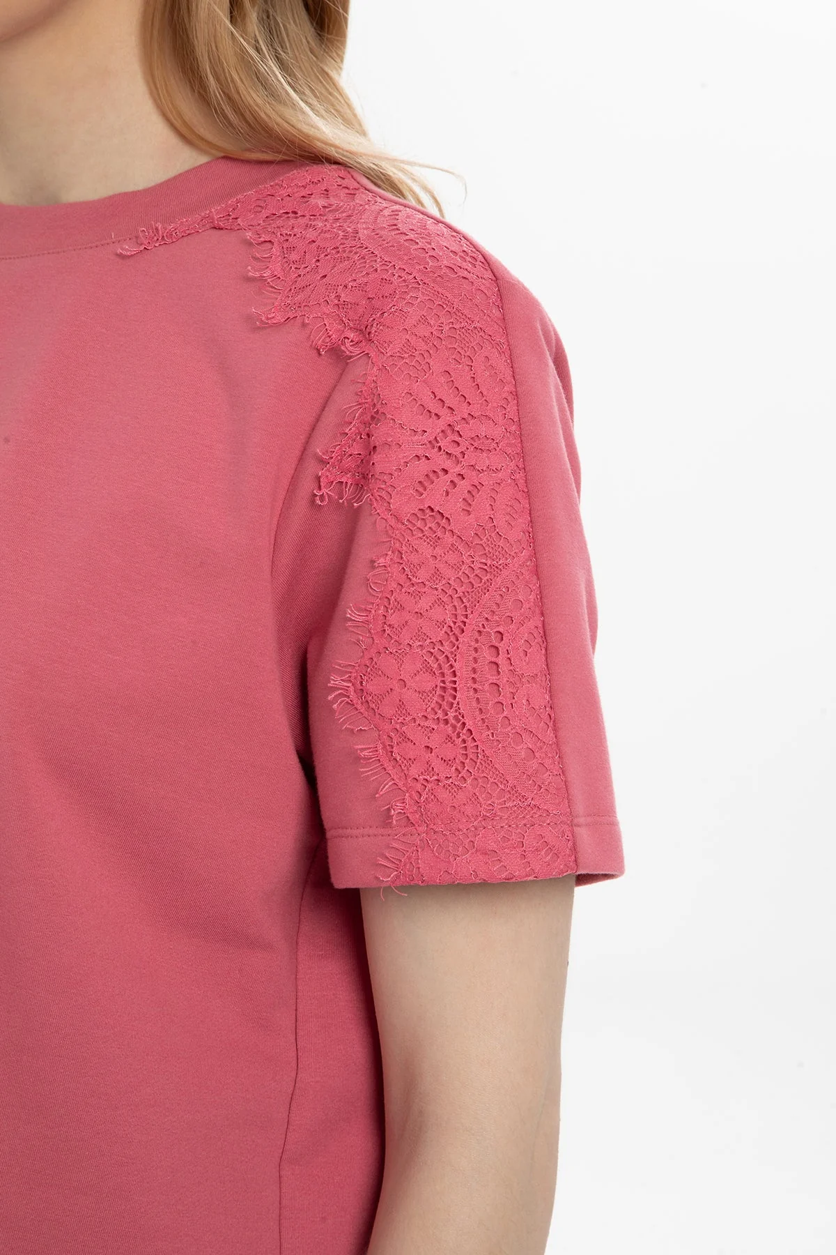Pink Lace-Detail Tracksuit - Image 2