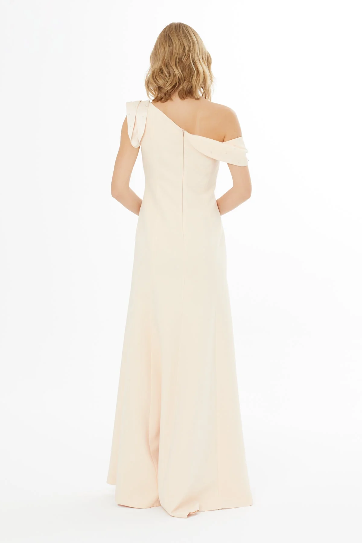 Pink Low-Neck Maxi Dress - Image 4