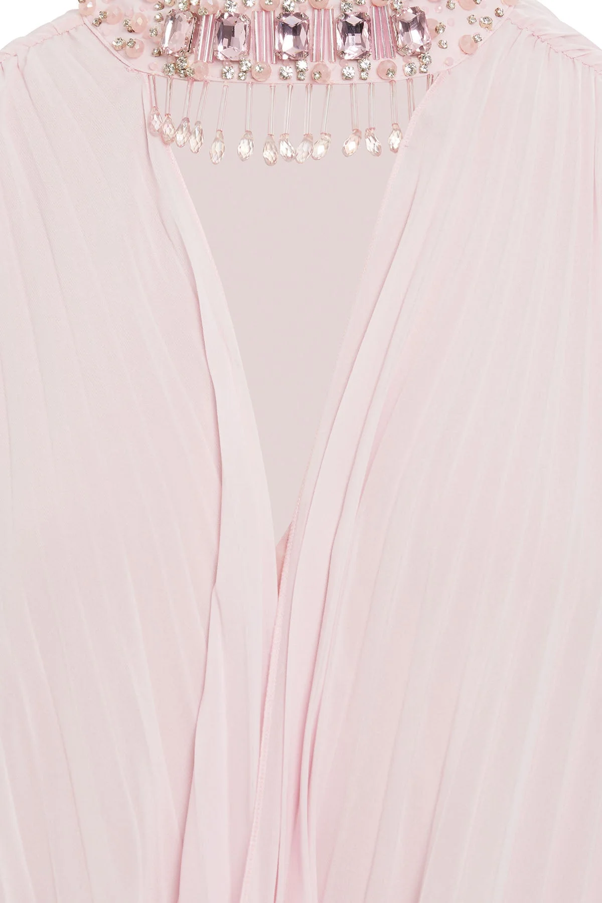 Pink Maxi Dress with Cape Detail - Image 2