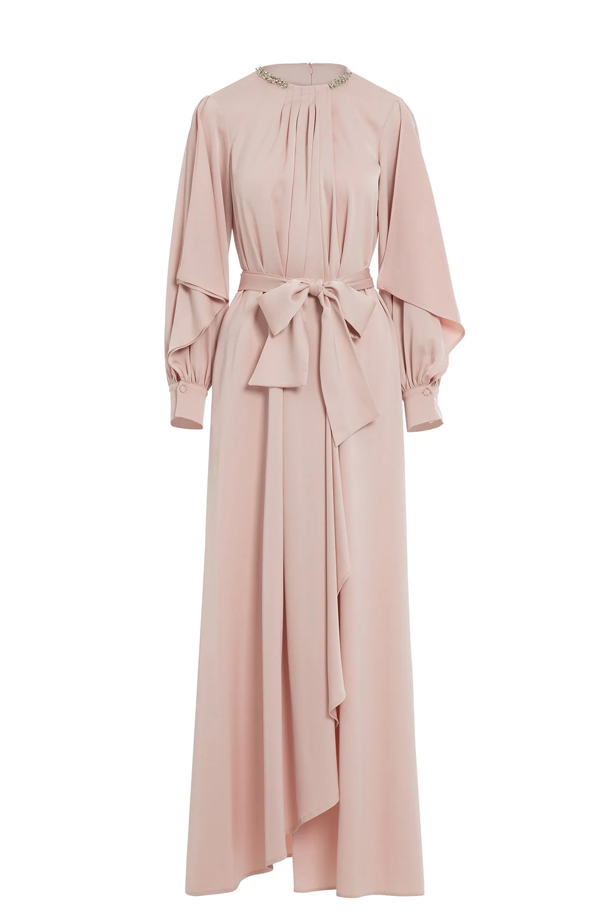 Pink Maxi Pleated Dress