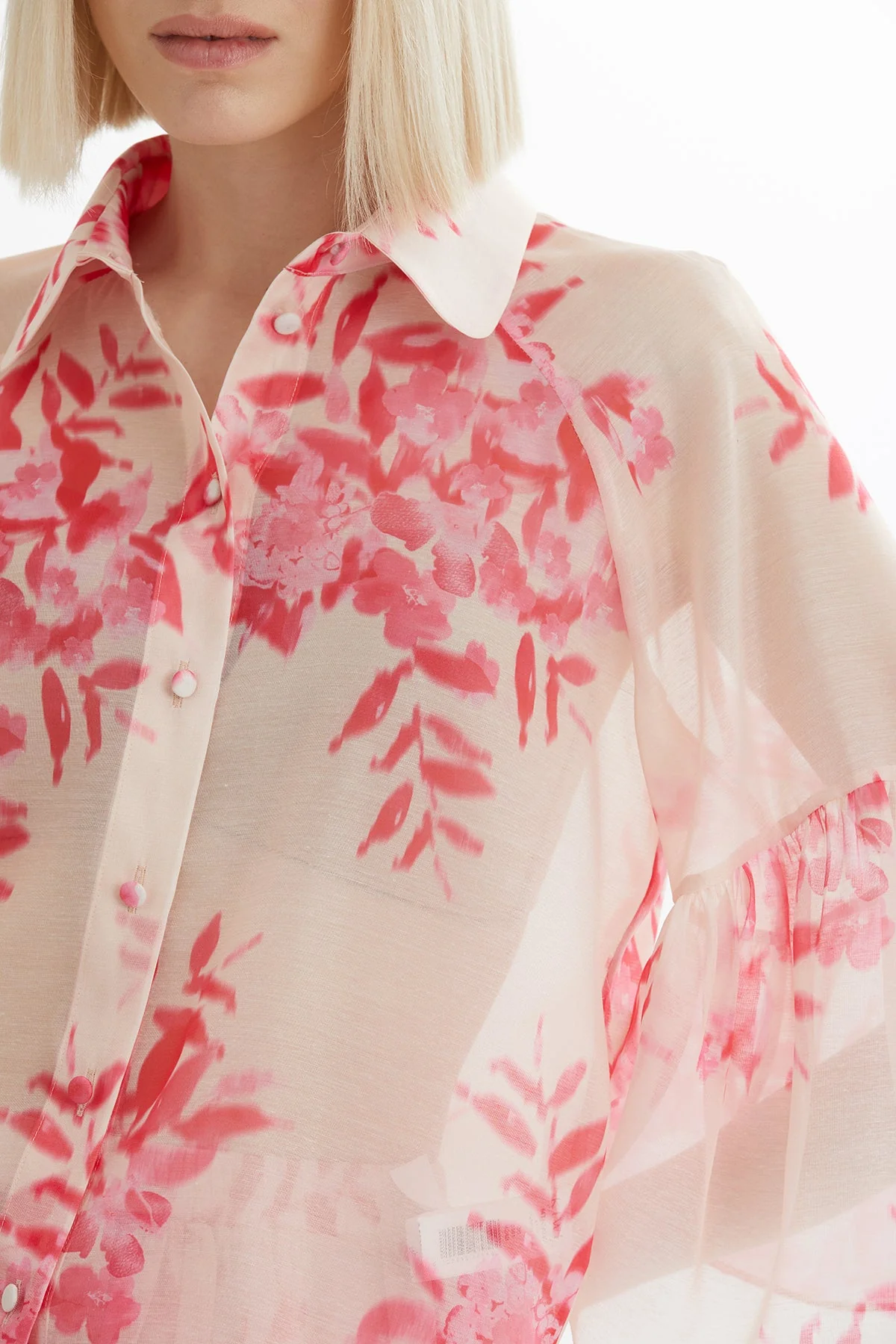 Pink Patterned Shirt and Skirt Set - Image 3