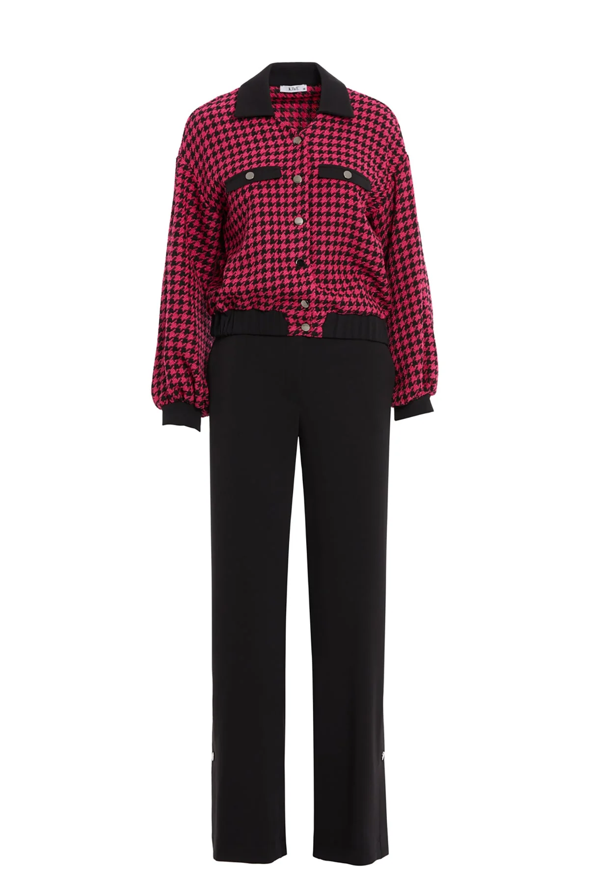 Pink Plaid Jacket Co-Ord Set