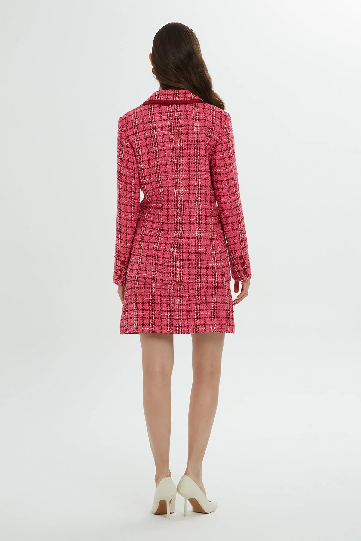 Pink Plaid Mini Skirt Set - Image 5