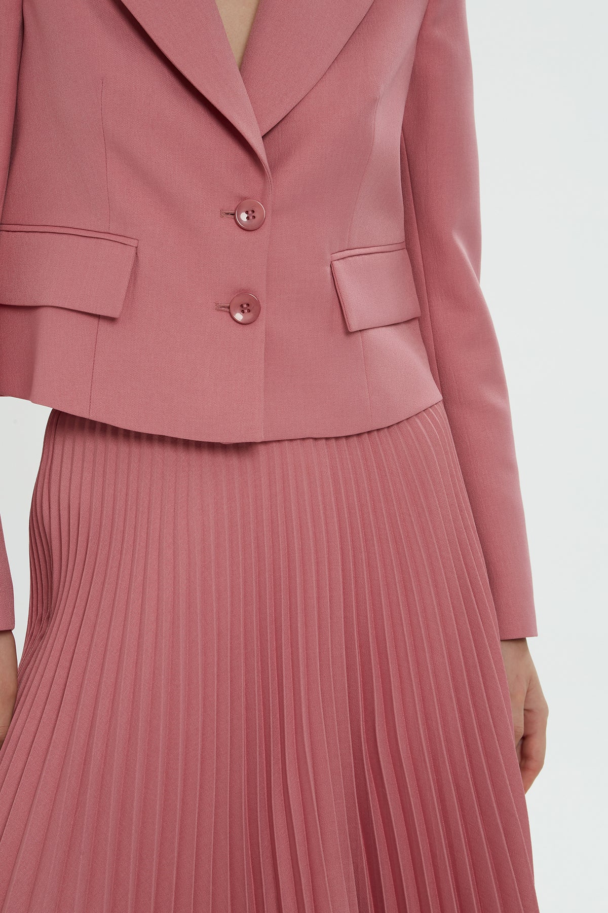 Pink Pleated Skirt Set - Image 2