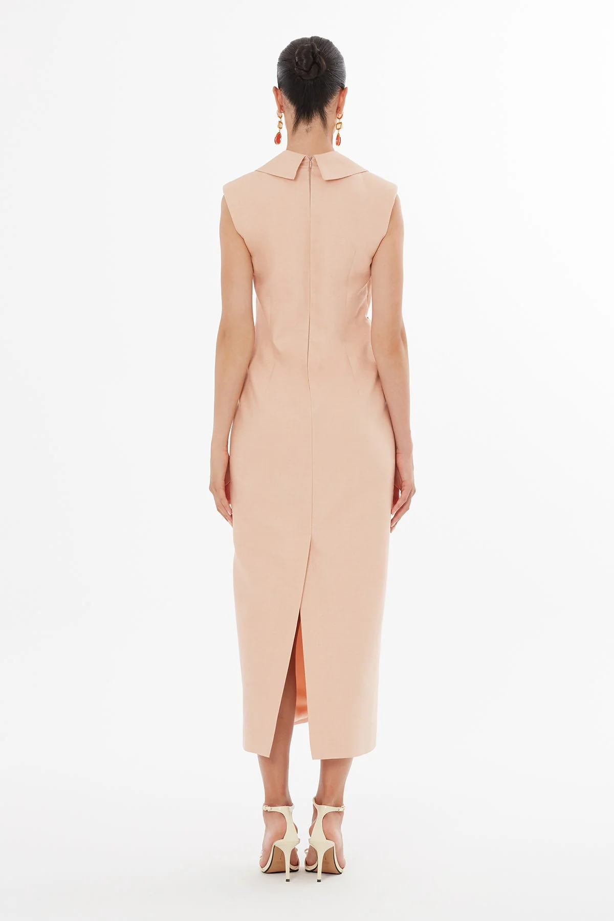 Pink Shoulder Padded Maxi Dress - Image 5