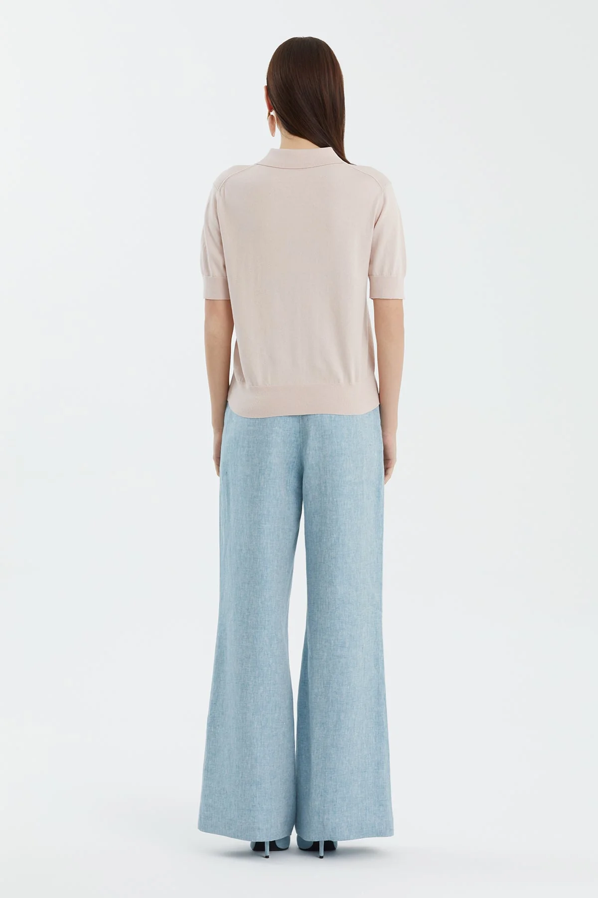 Pink Silk Blend Short Sleeve Knit - Image 4
