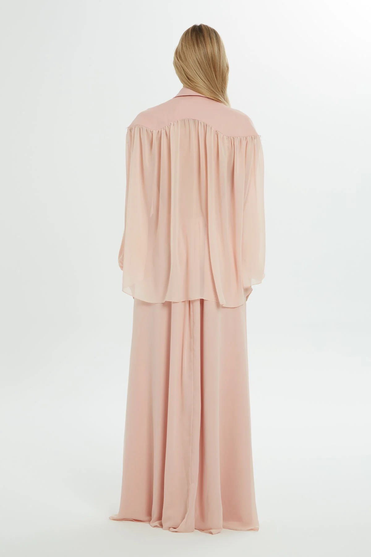 Pink Stone-Embellished Long Dress - Image 4