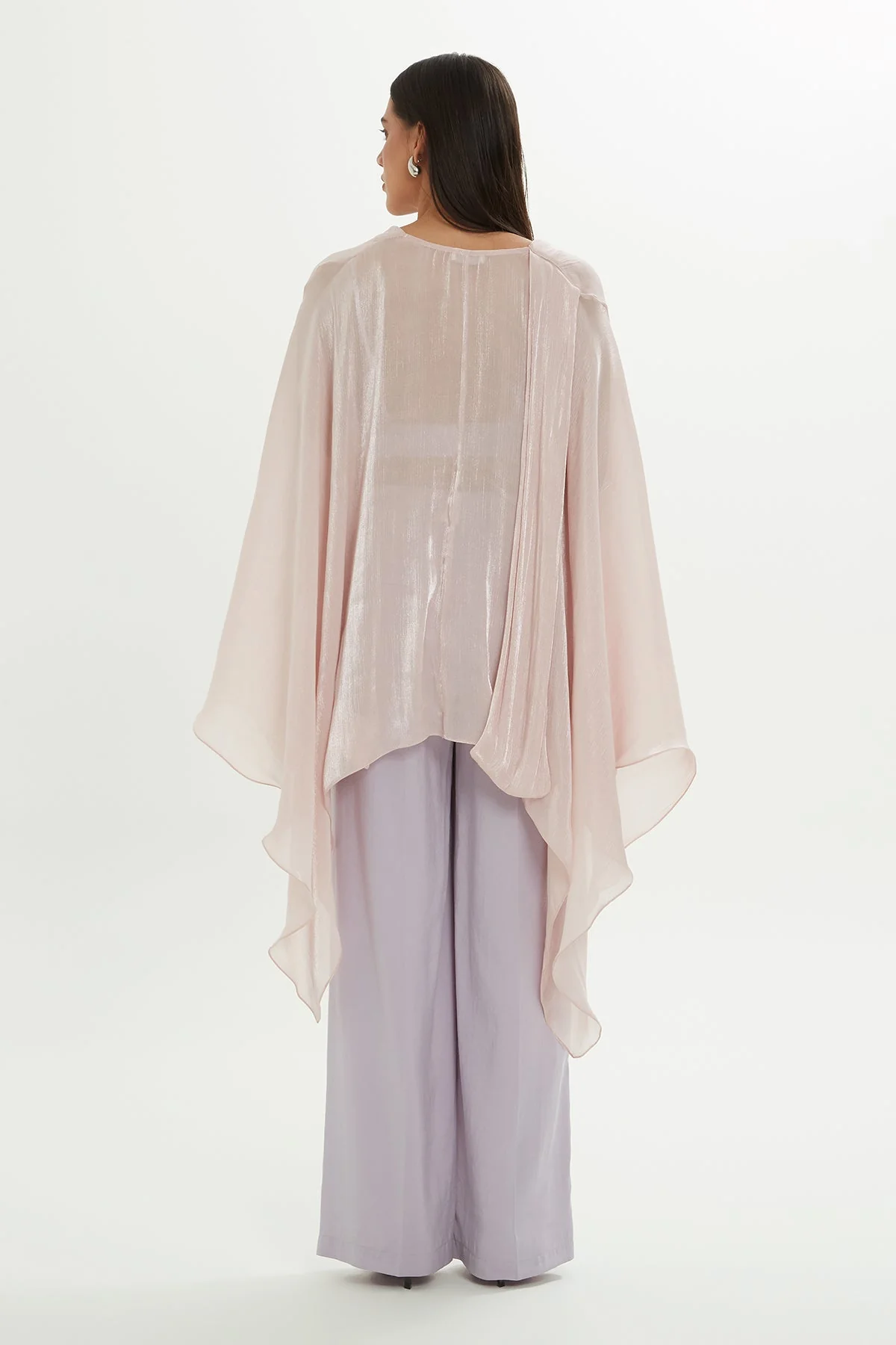 Pink Transparent Shiny Blouse - Image 4