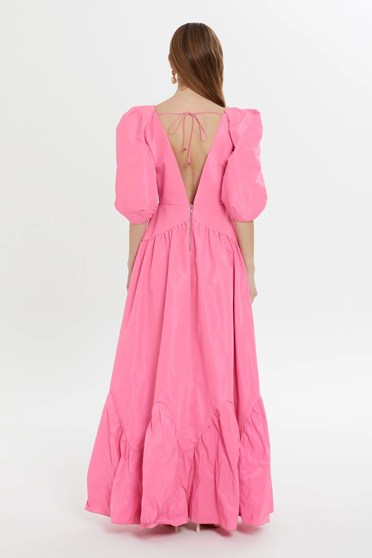 Pink V-Neck Maxi Dress - Image 5