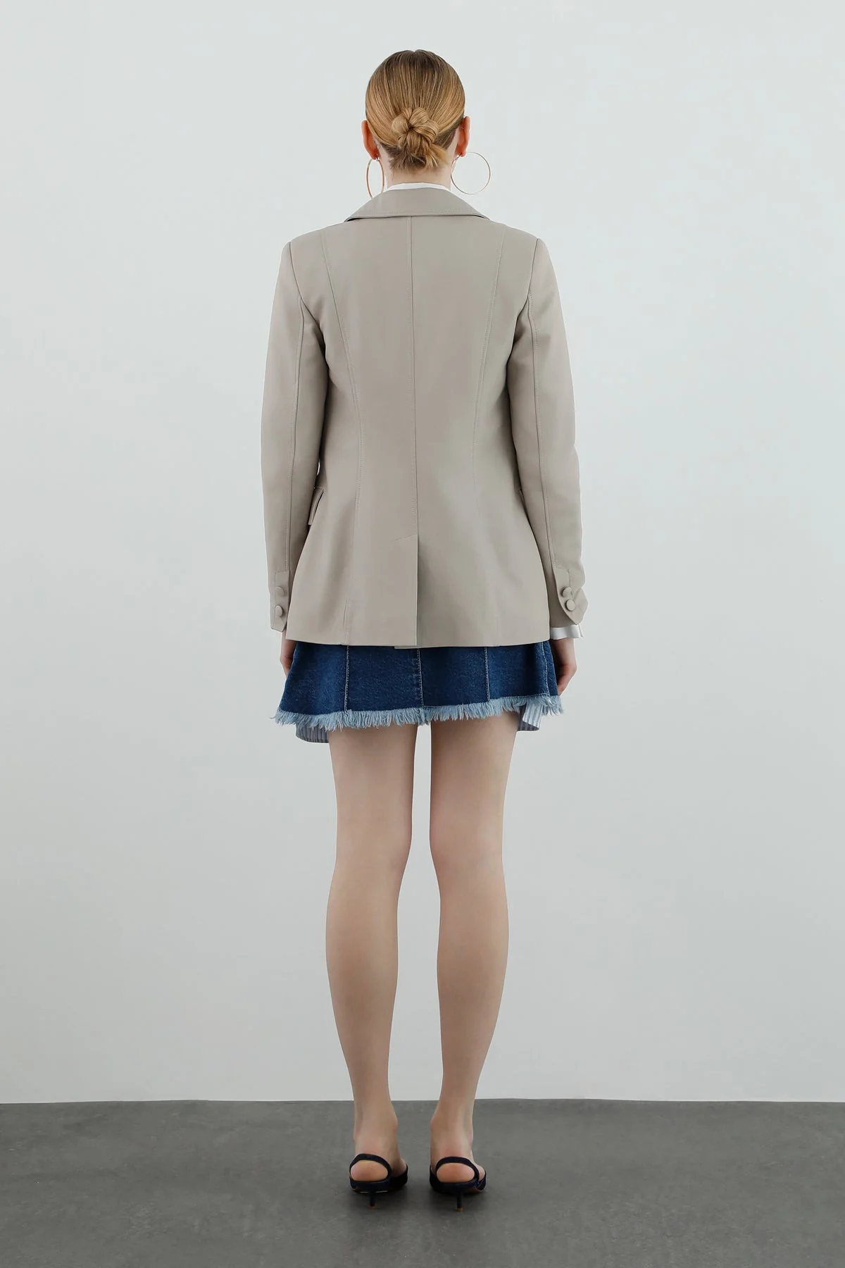 Pocket-Detail Leather Blazer - Image 4