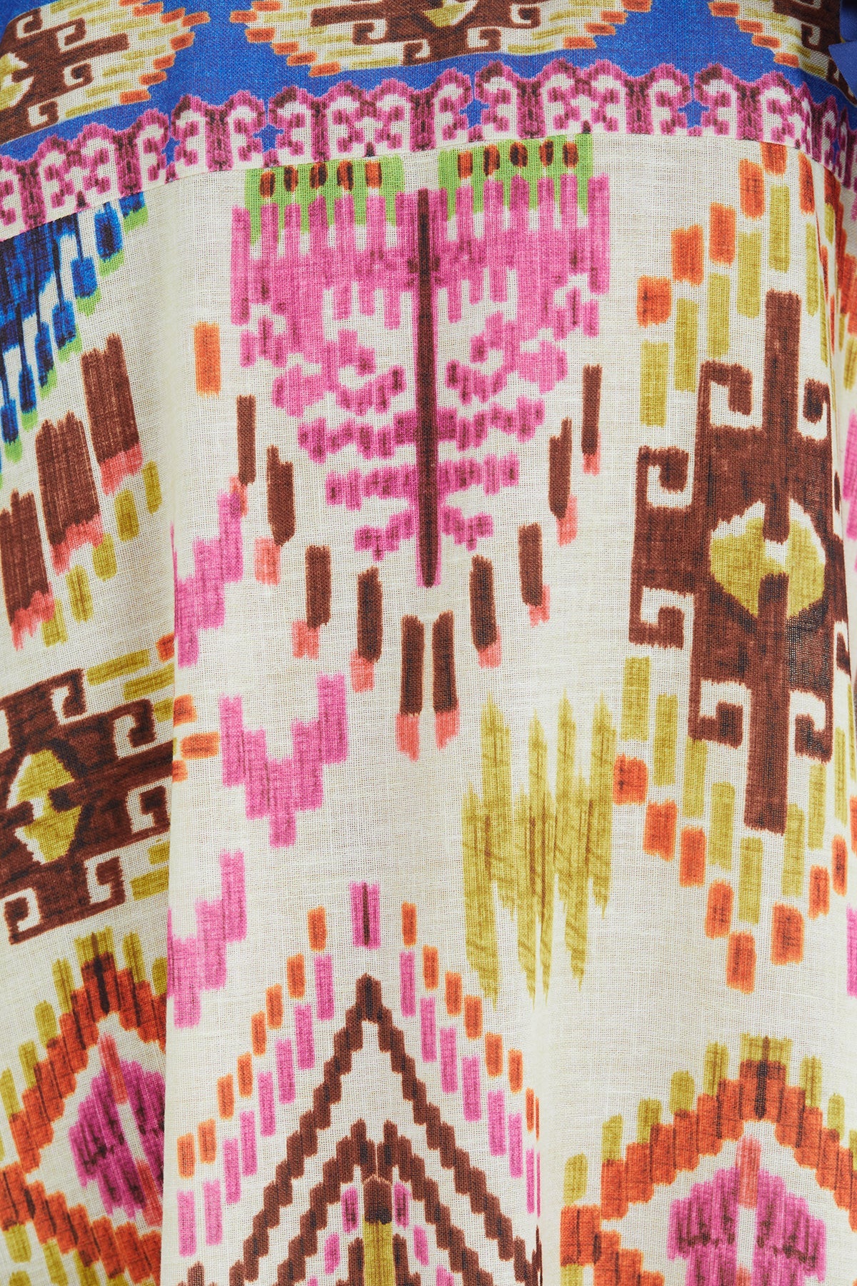 Printed Asymmetrical Midi Blue Dress - Image 3