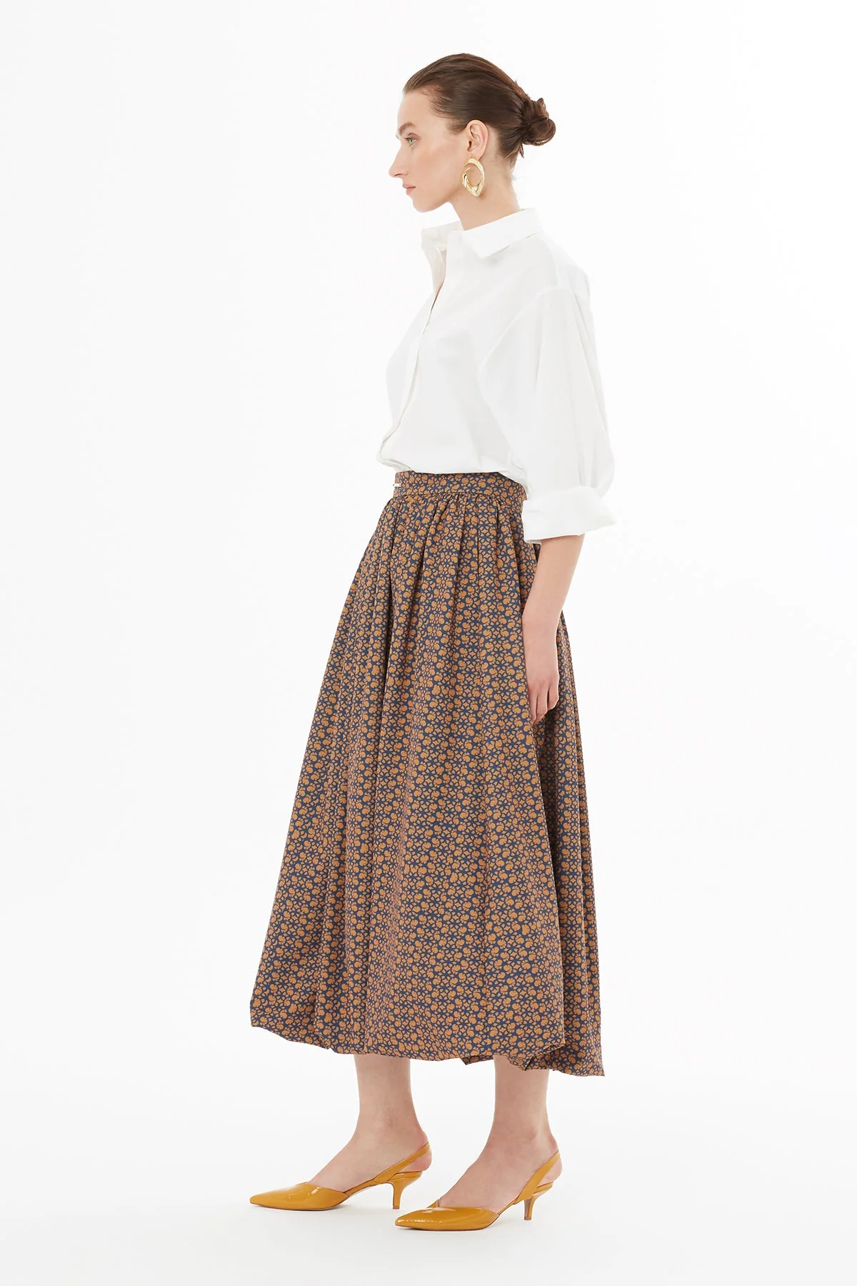 Printed Balloon Skirt with Logo Details - Image 2