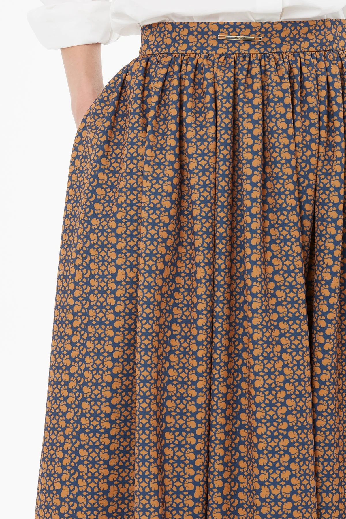 Printed Balloon Skirt with Logo Details - Image 3