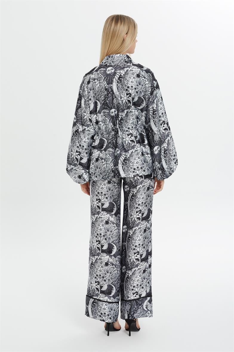 Printed Black Suit - Image 4