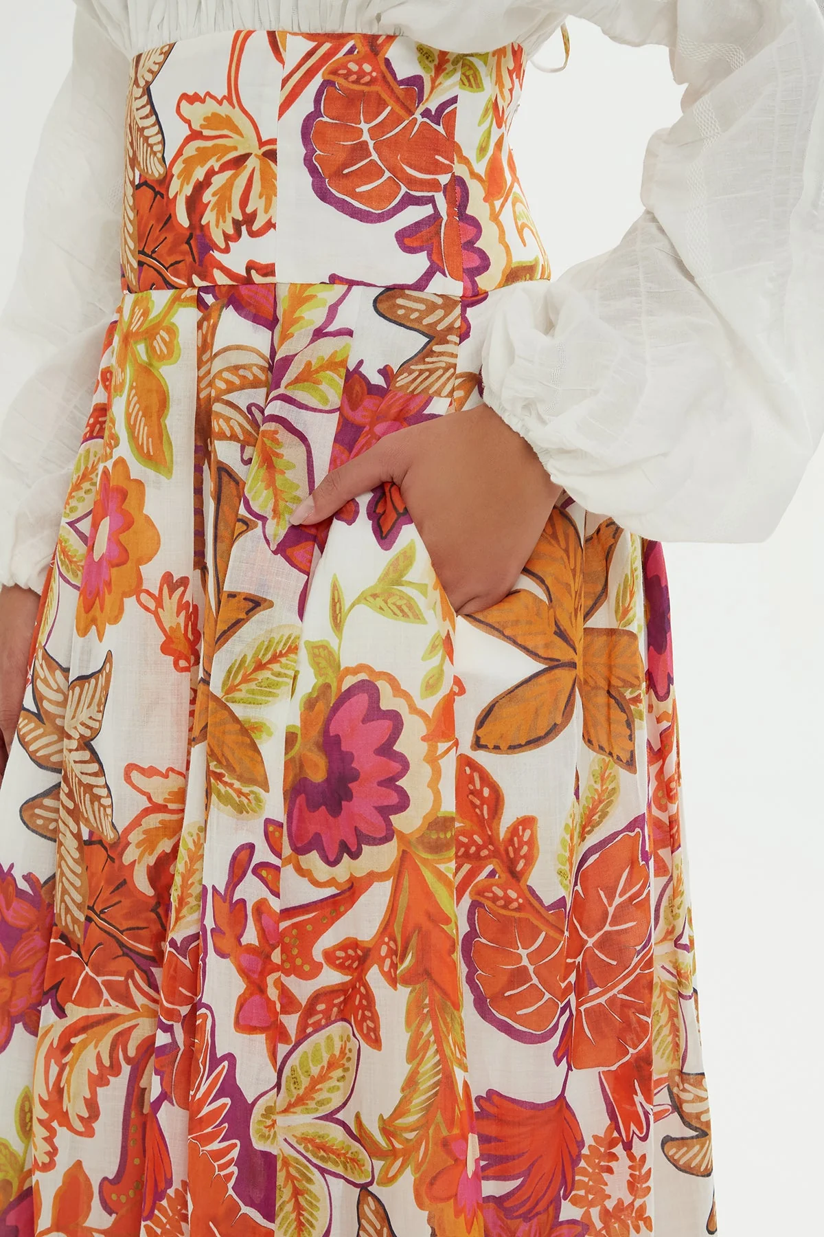 Printed Corset-Detail Maxi Dress - Image 2