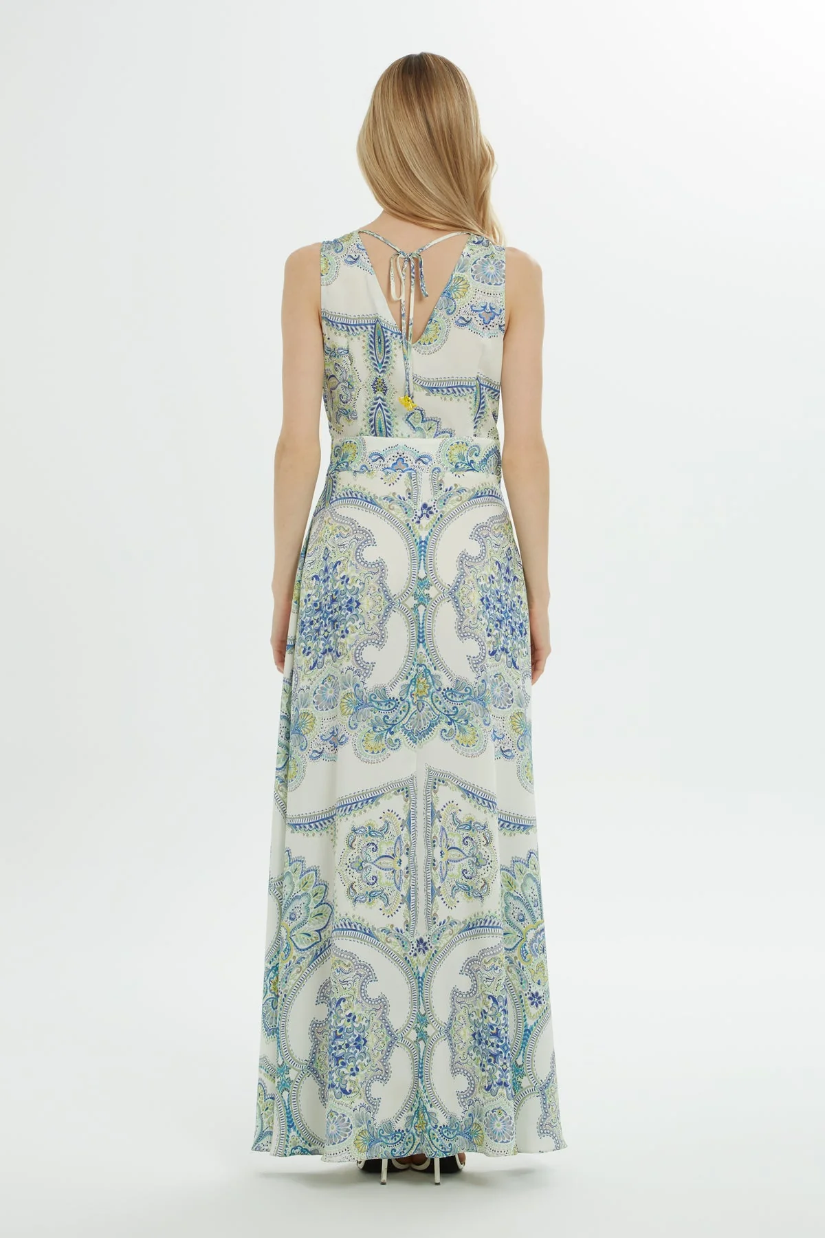 Printed Dress with Belted Detail - Image 5
