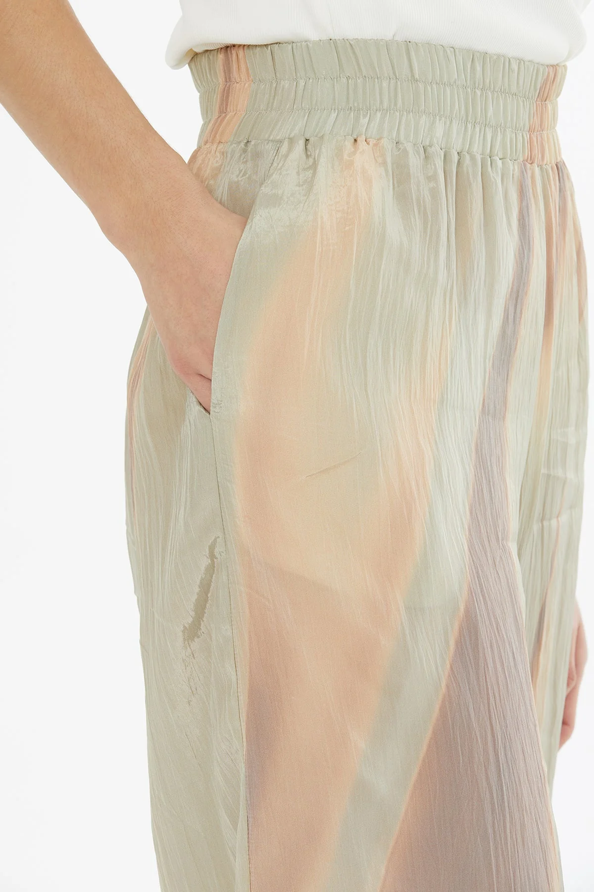 Printed Elastic Waist Trousers - Image 2