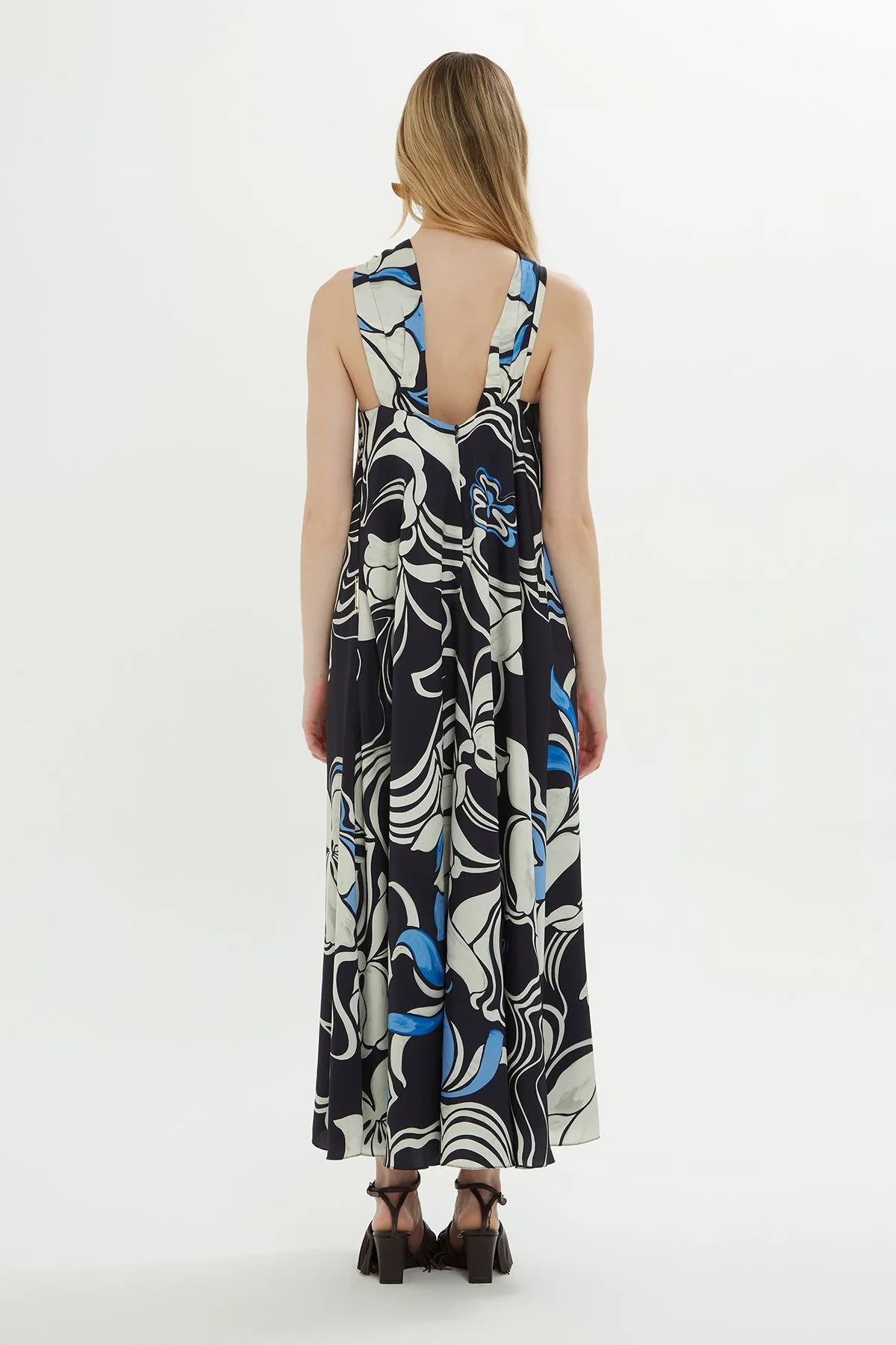 Printed Halter-Neck Maxi Dress - Image 4