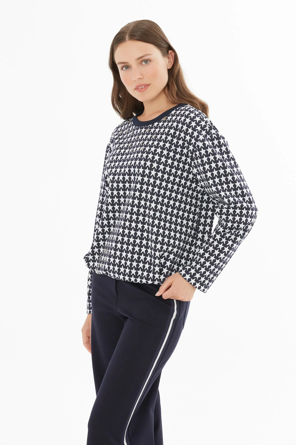 Printed Knit Blouse - Image 2