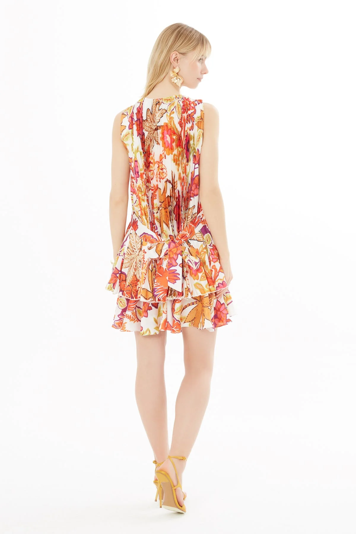 Printed Layered Mini Dress - Image 4