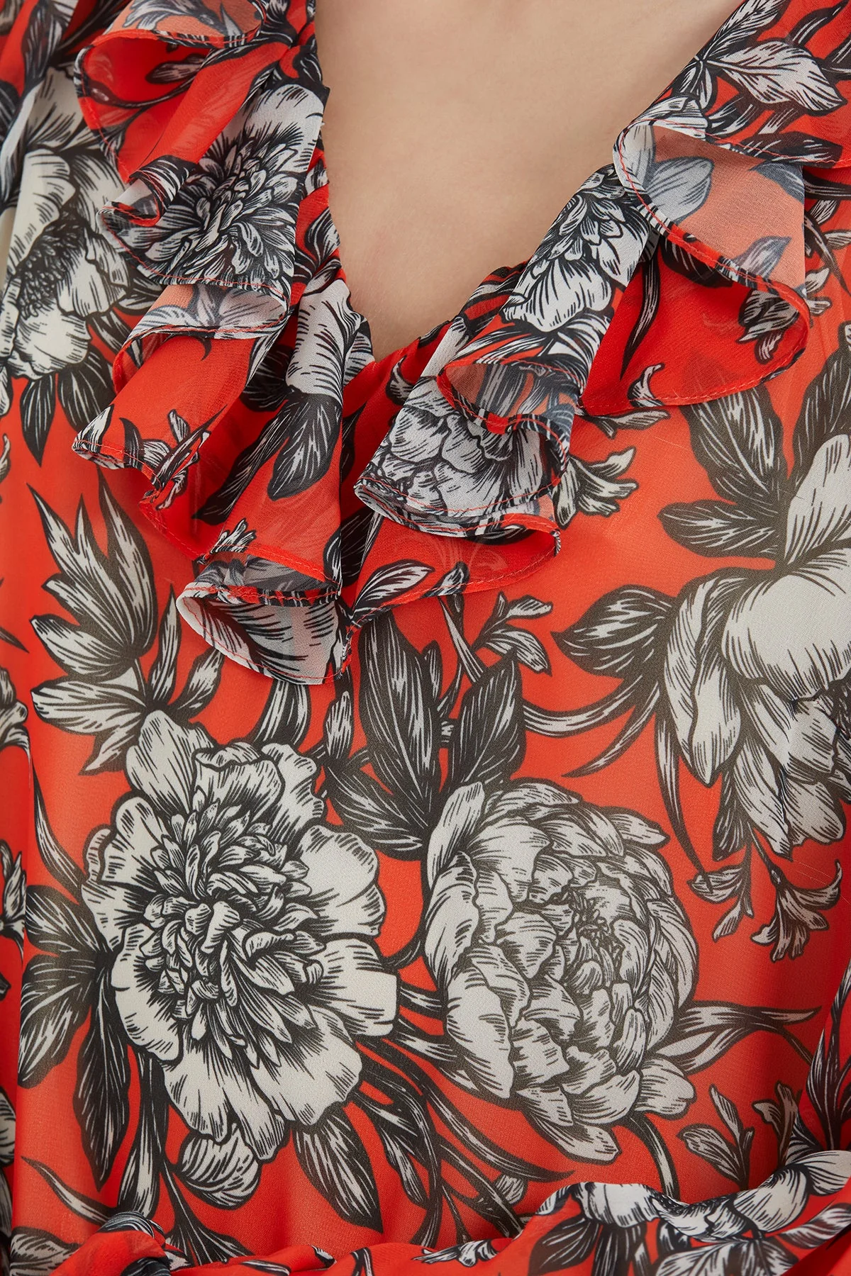 Printed Long Dress with Elasticated Ankles - Image 3