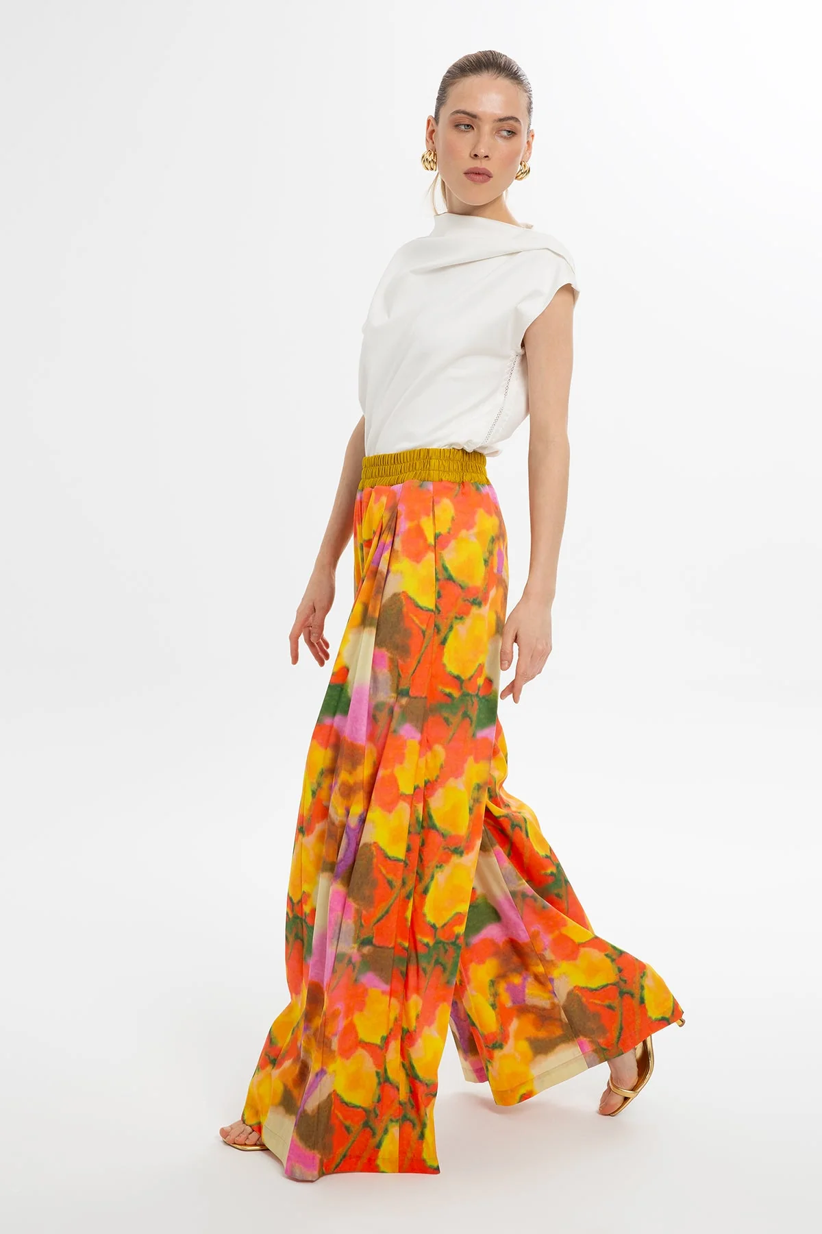 Printed Loose-Fit Trousers - Image 2