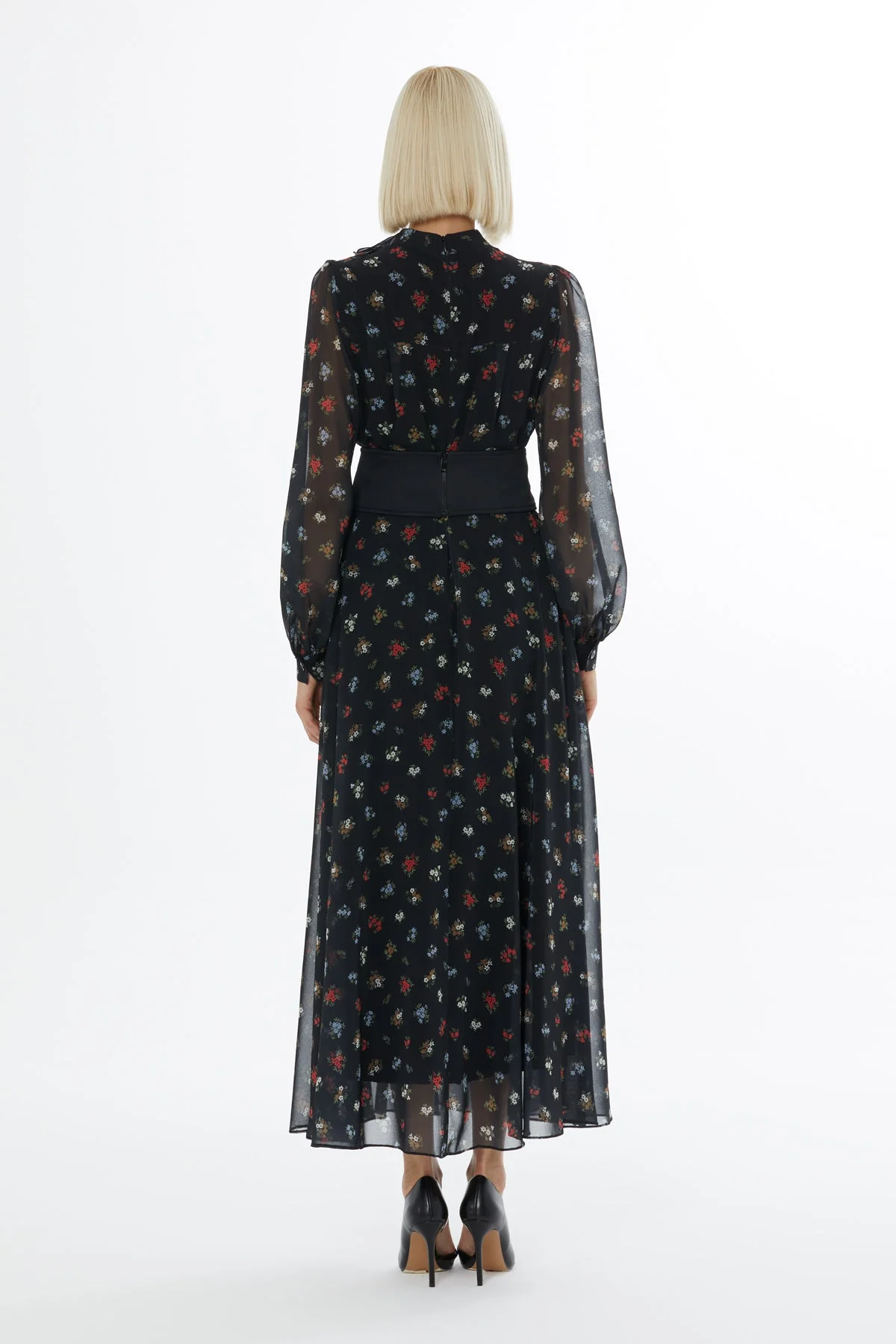 Printed Maxi Dress with Belt Detail - Image 4