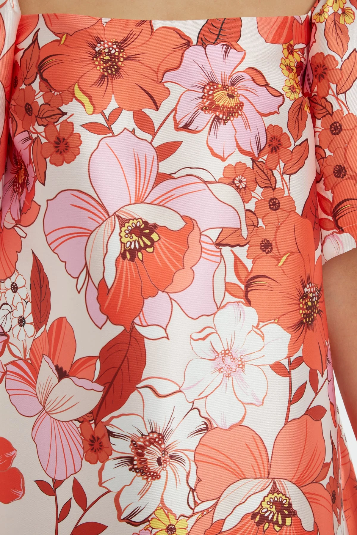 Printed Short-Sleeve Short Dress - Image 2