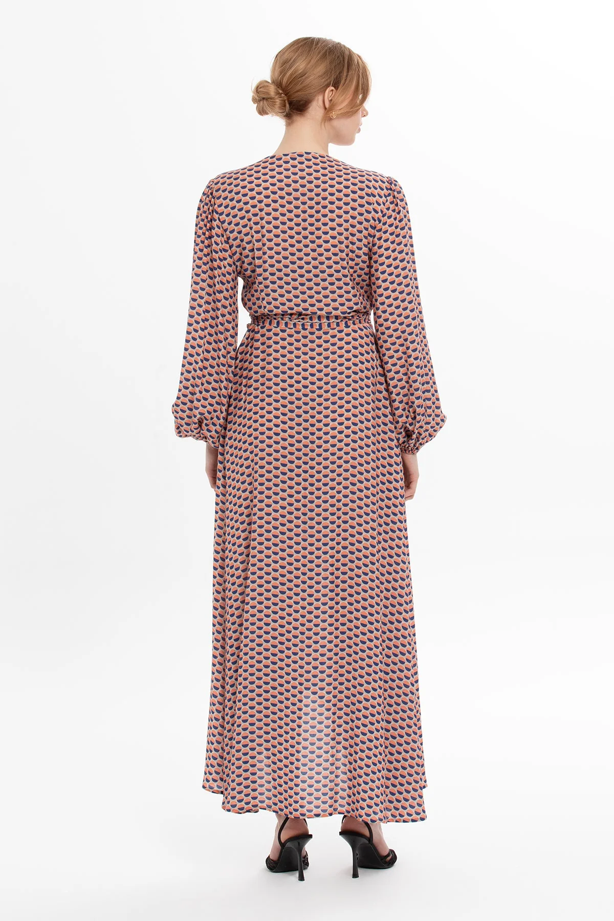 Printed Side-Tie Midi Dress - Image 3