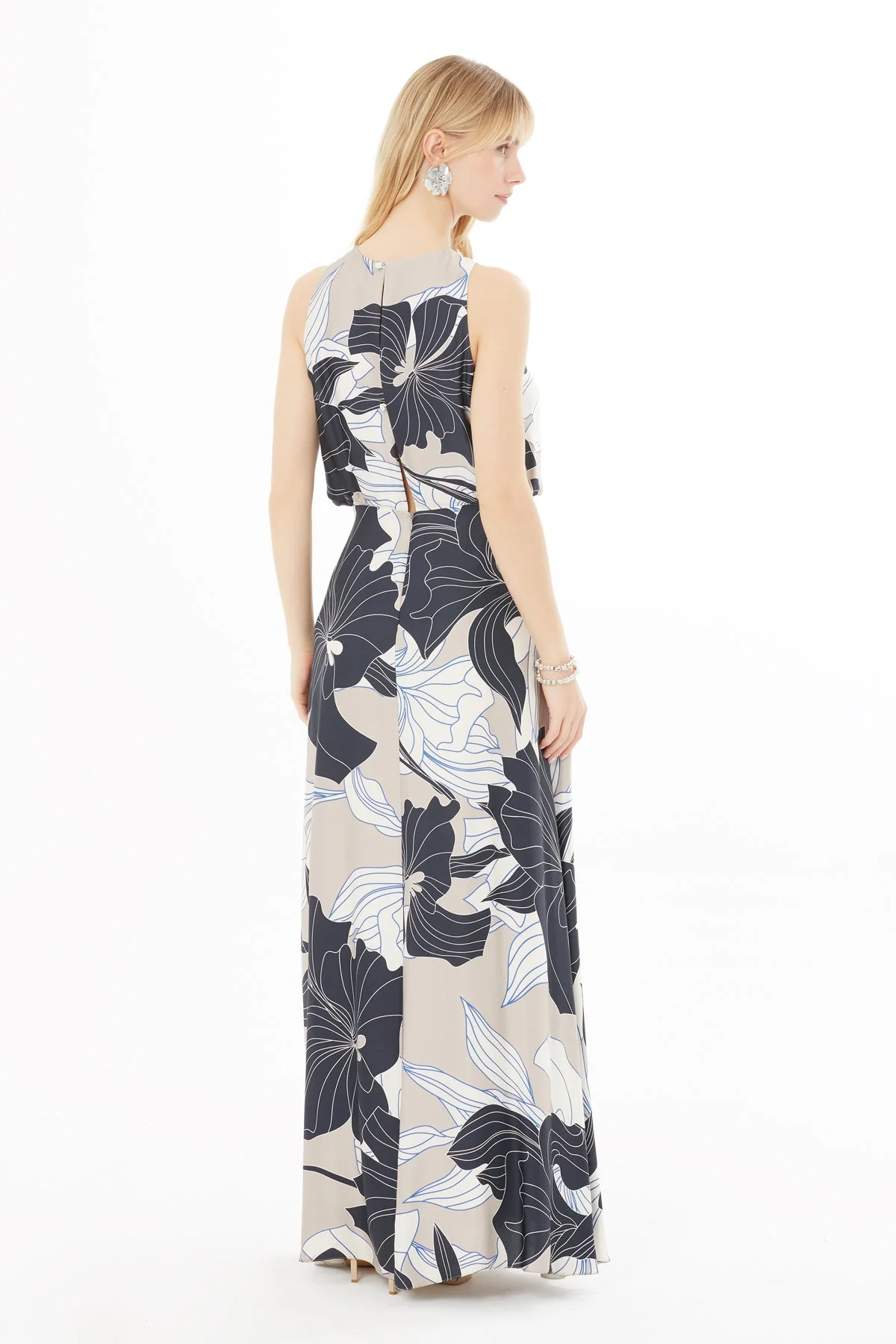 Printed Sleeveless Maxi Dress - Image 4