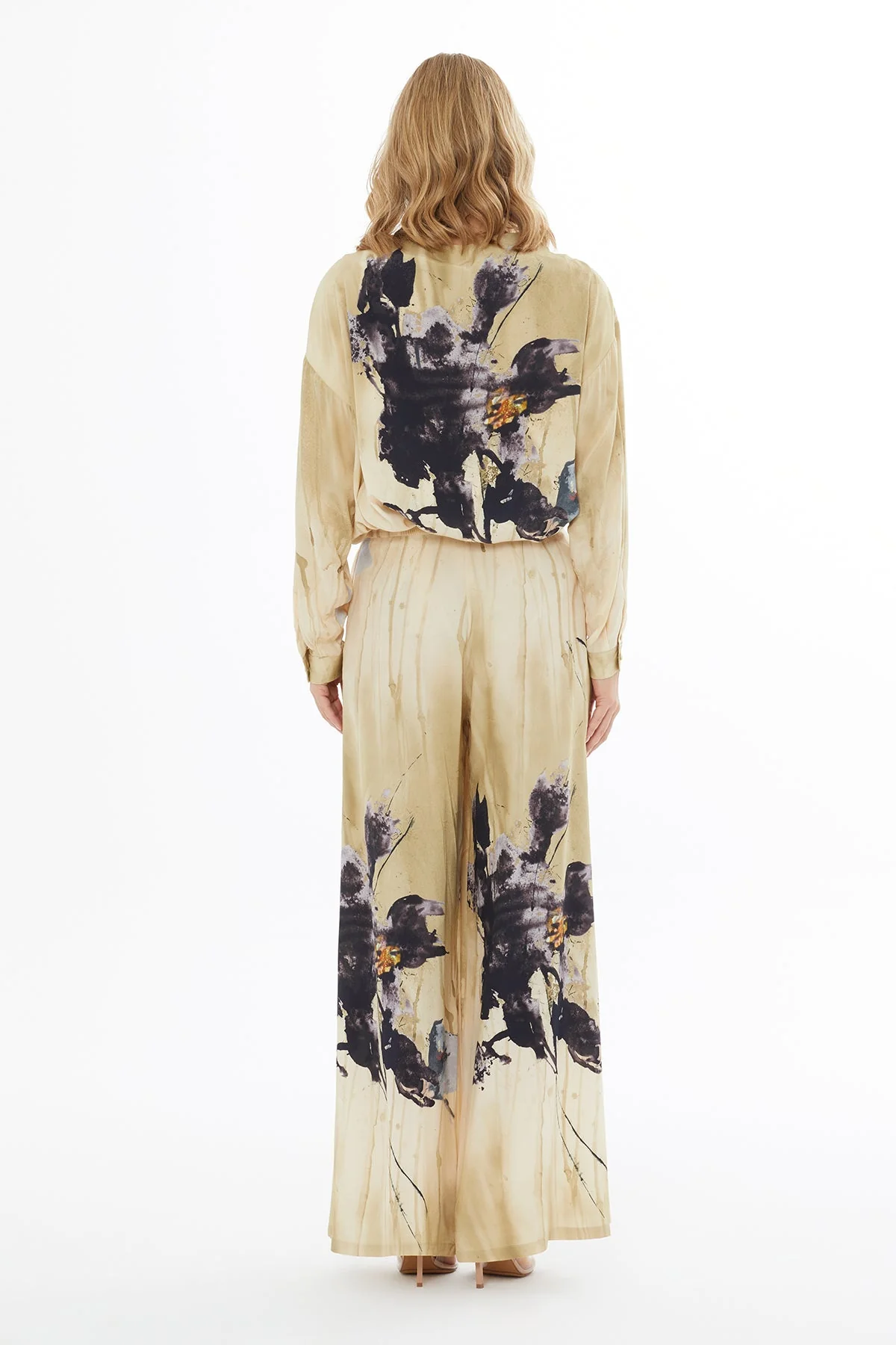 Printed Trousers with Waistband Detail - Image 4