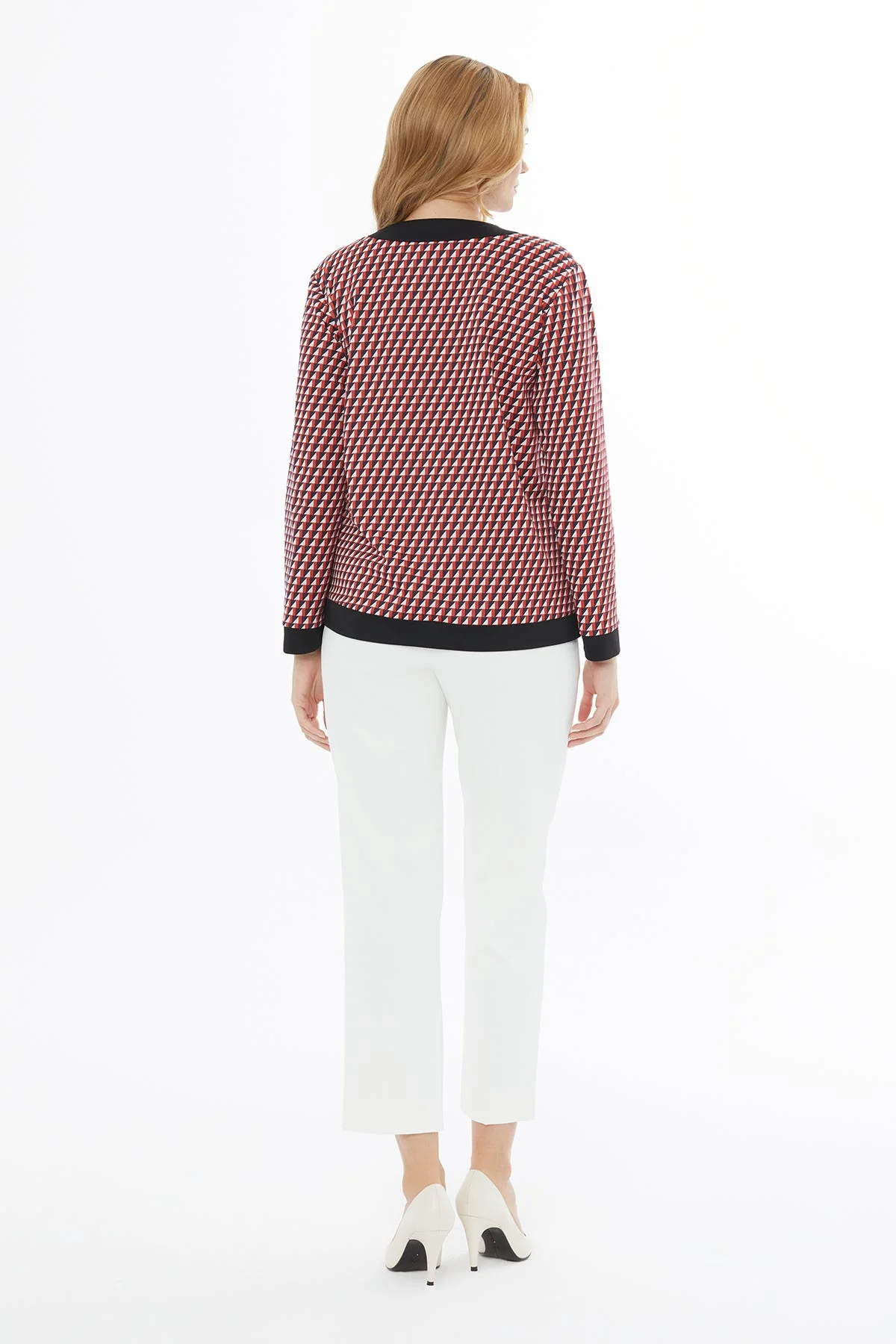 Printed V-Neck Jacket - Image 5