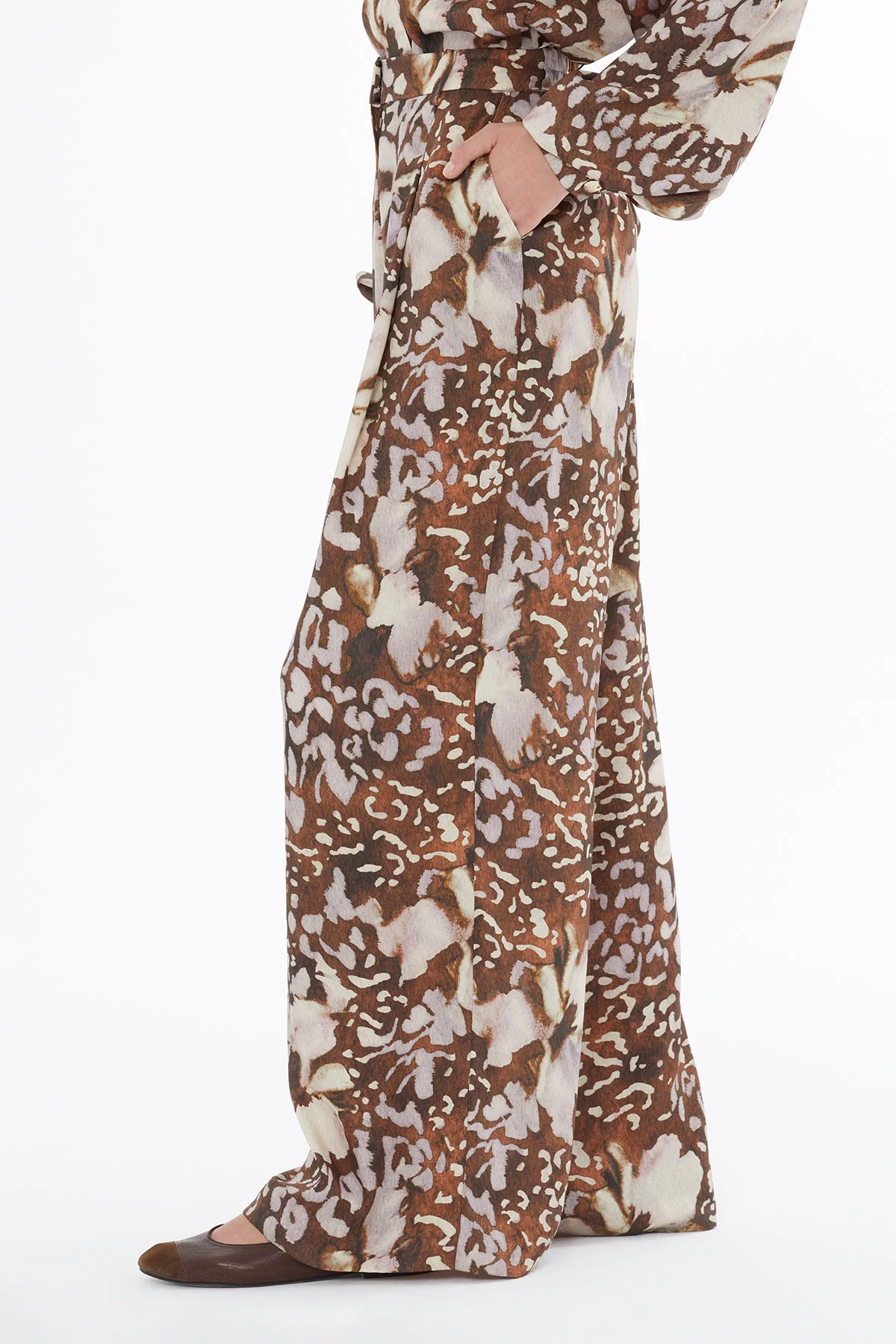 Printed Wide-Leg Trousers - Image 3