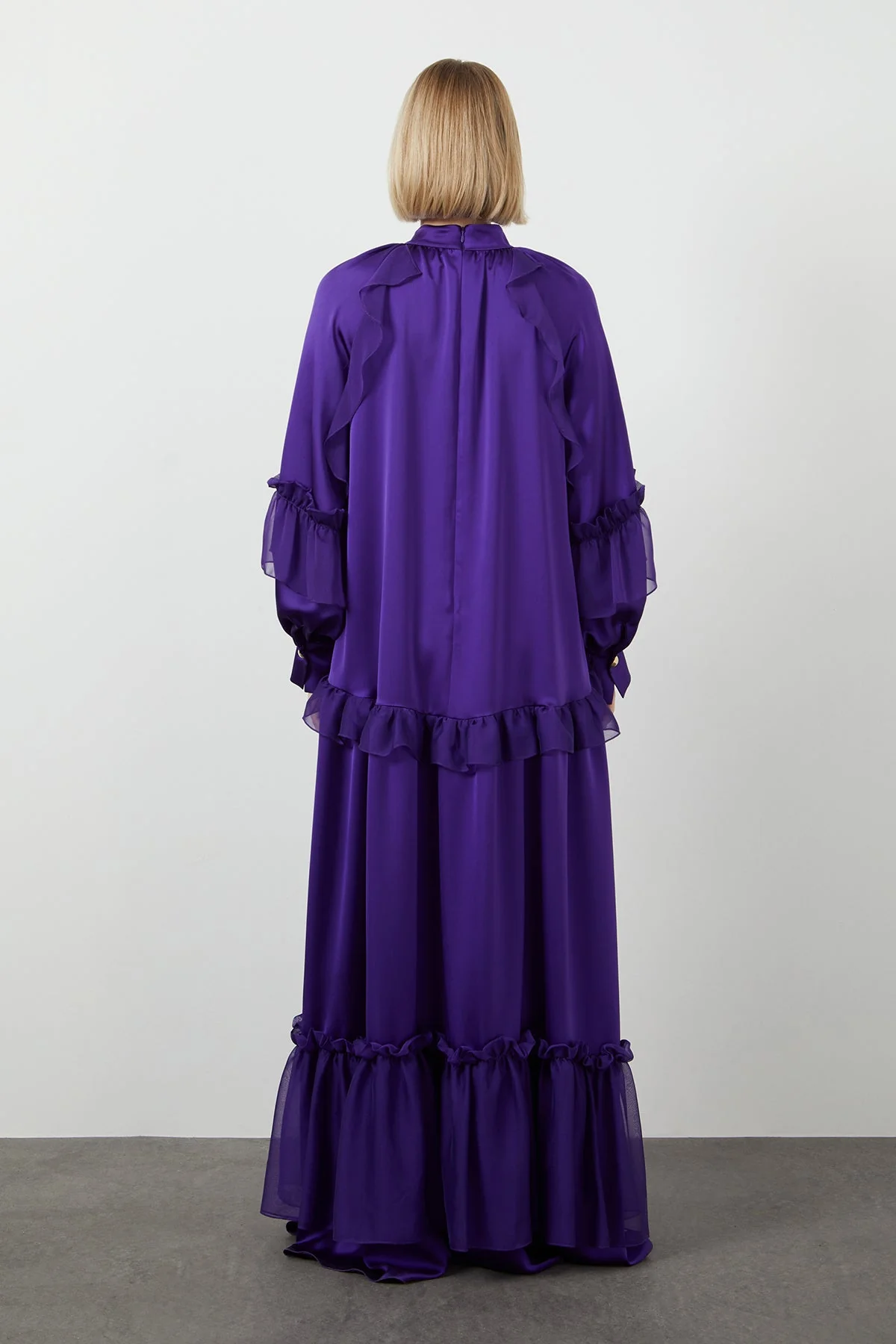 Purple Long-Sleeve Maxi Dress - Image 4