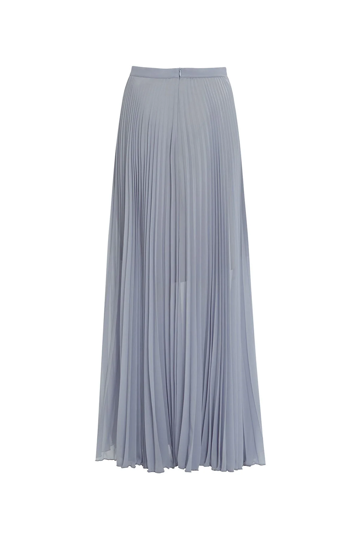 Purple Pleated Maxi Skirt - Image 3