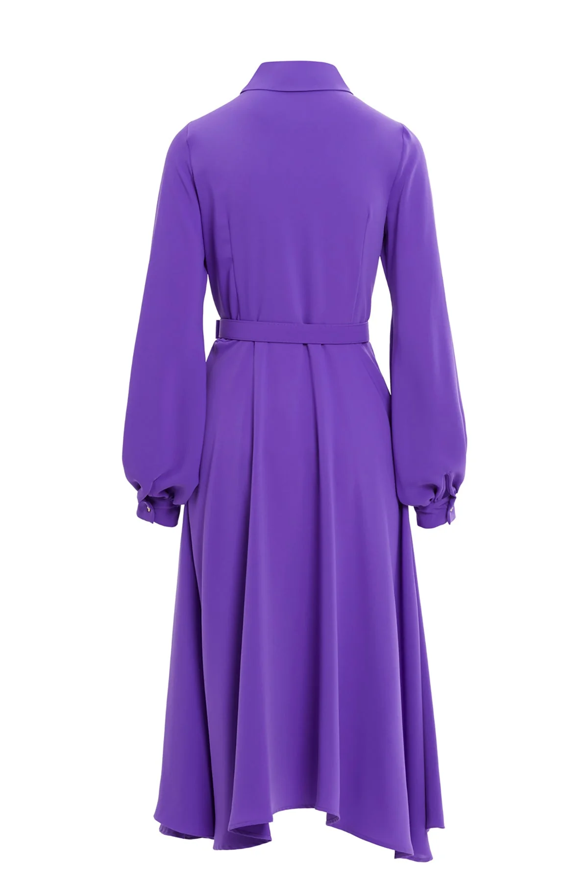 Purple Shirt Dress with Belt Detail - Image 8