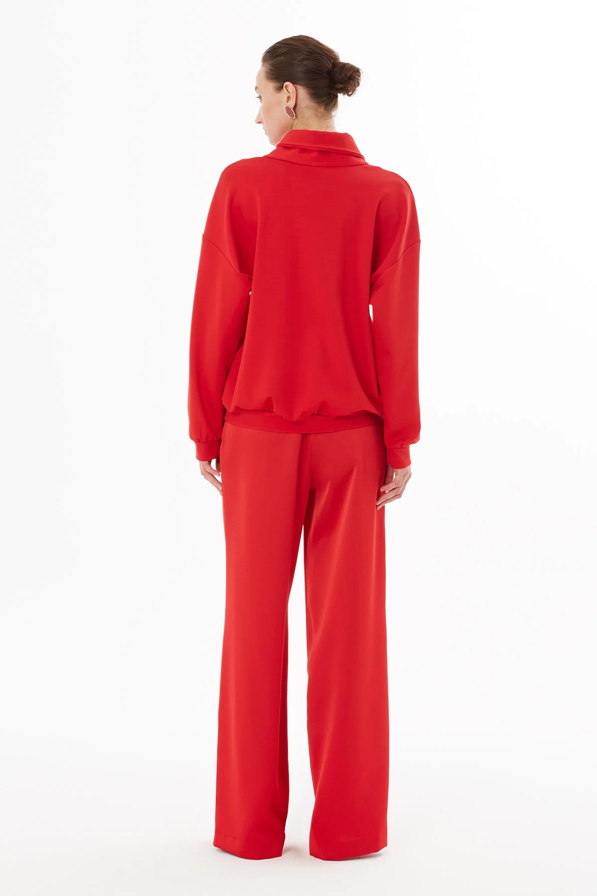 Red Blouse with Front Tie Detail - Image 3