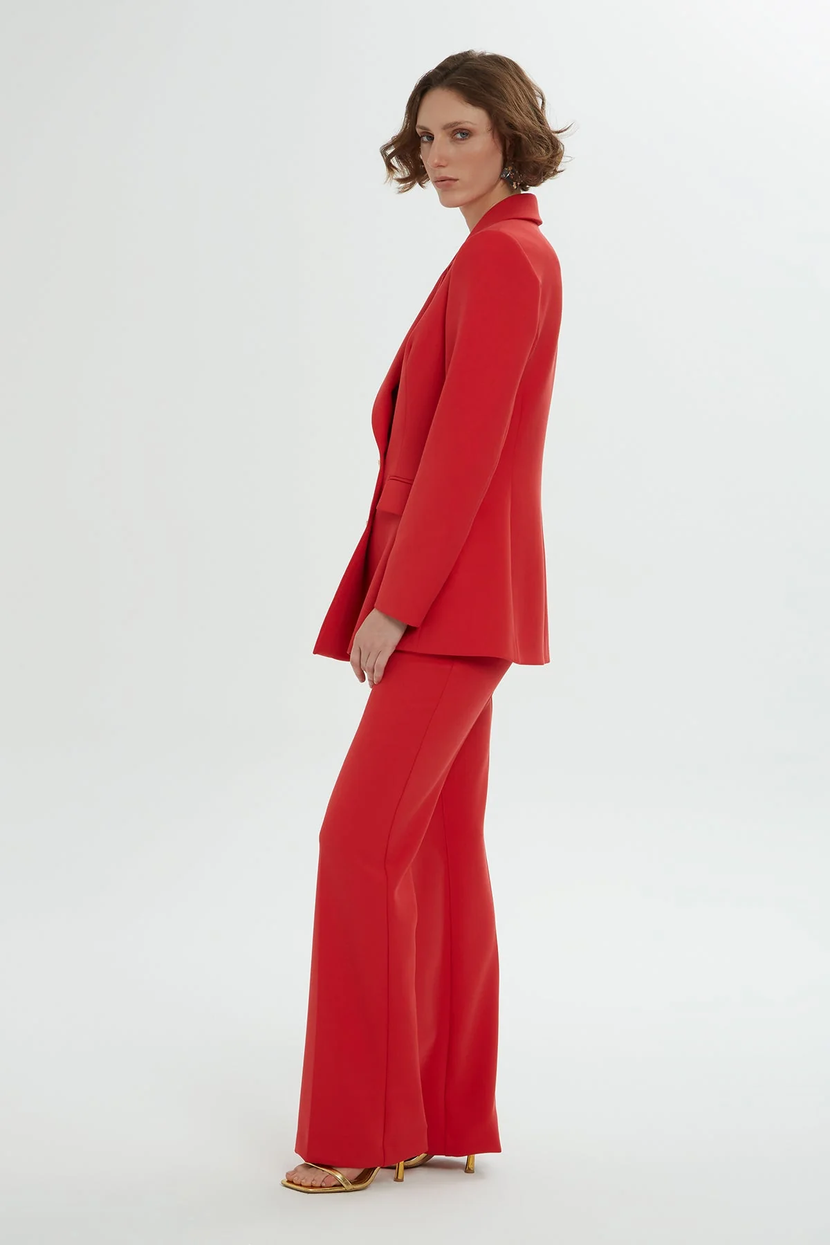 Red Button-Detail Co-Ord Set - Image 4