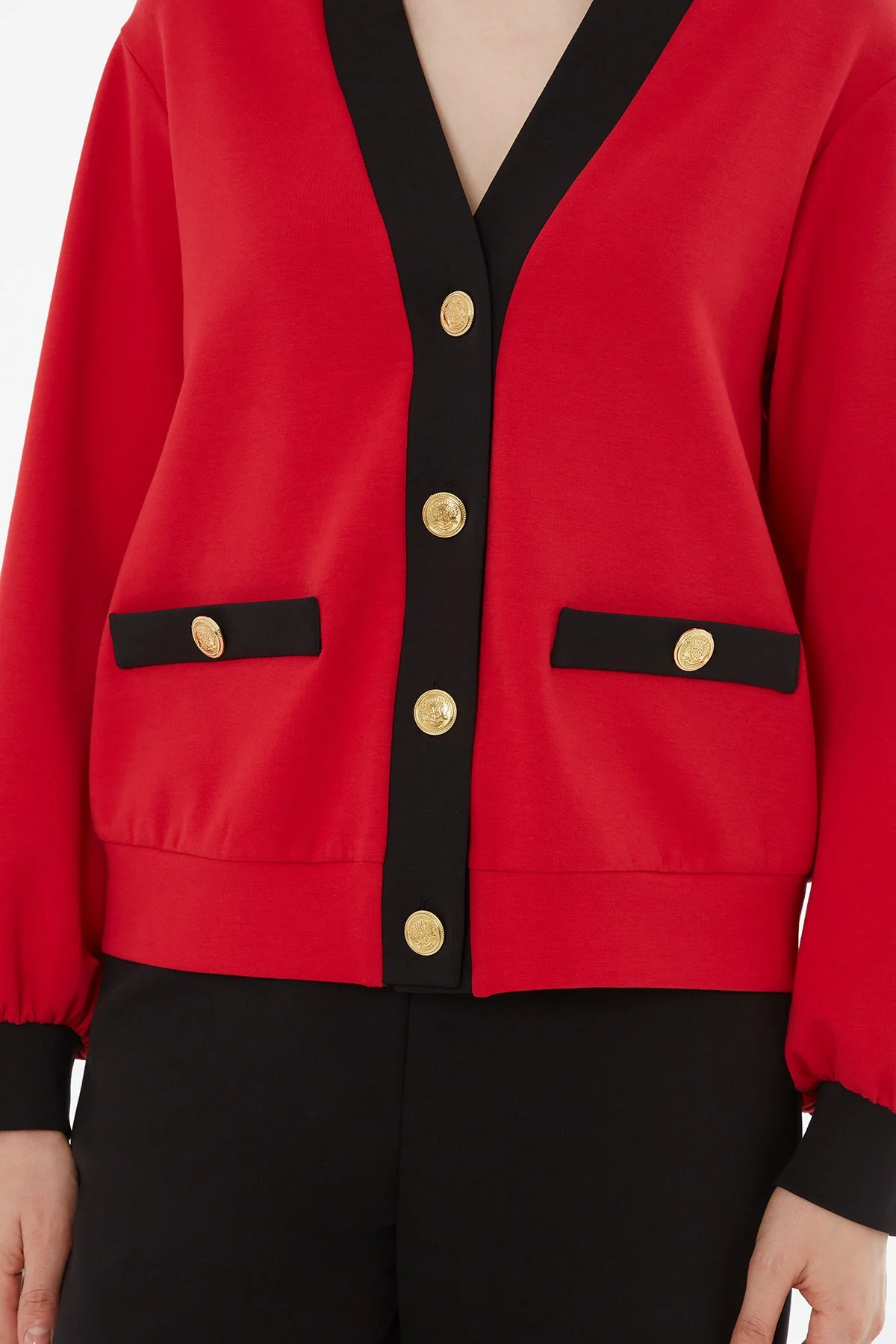 Red Button-Down Tracksuit Set - Image 3