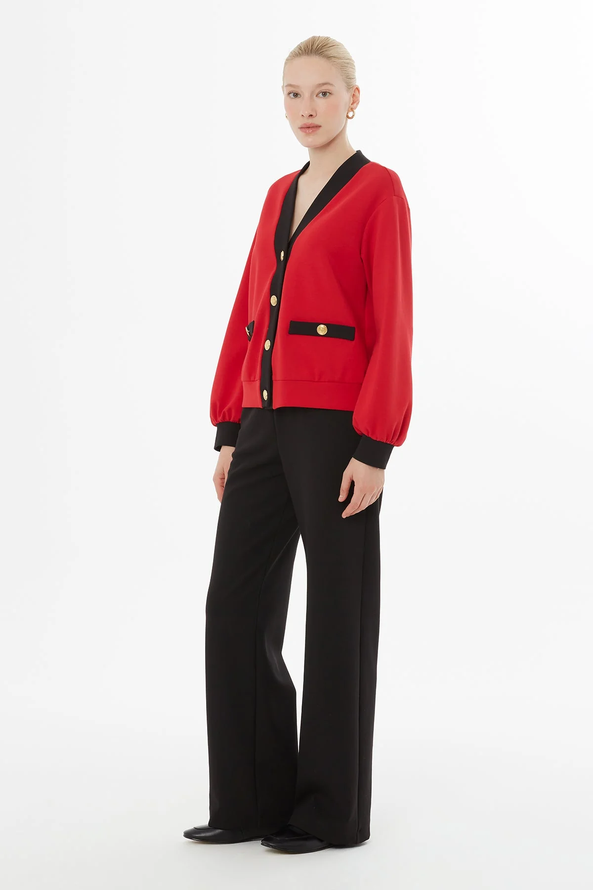 Red Button-Down Tracksuit Set - Image 4