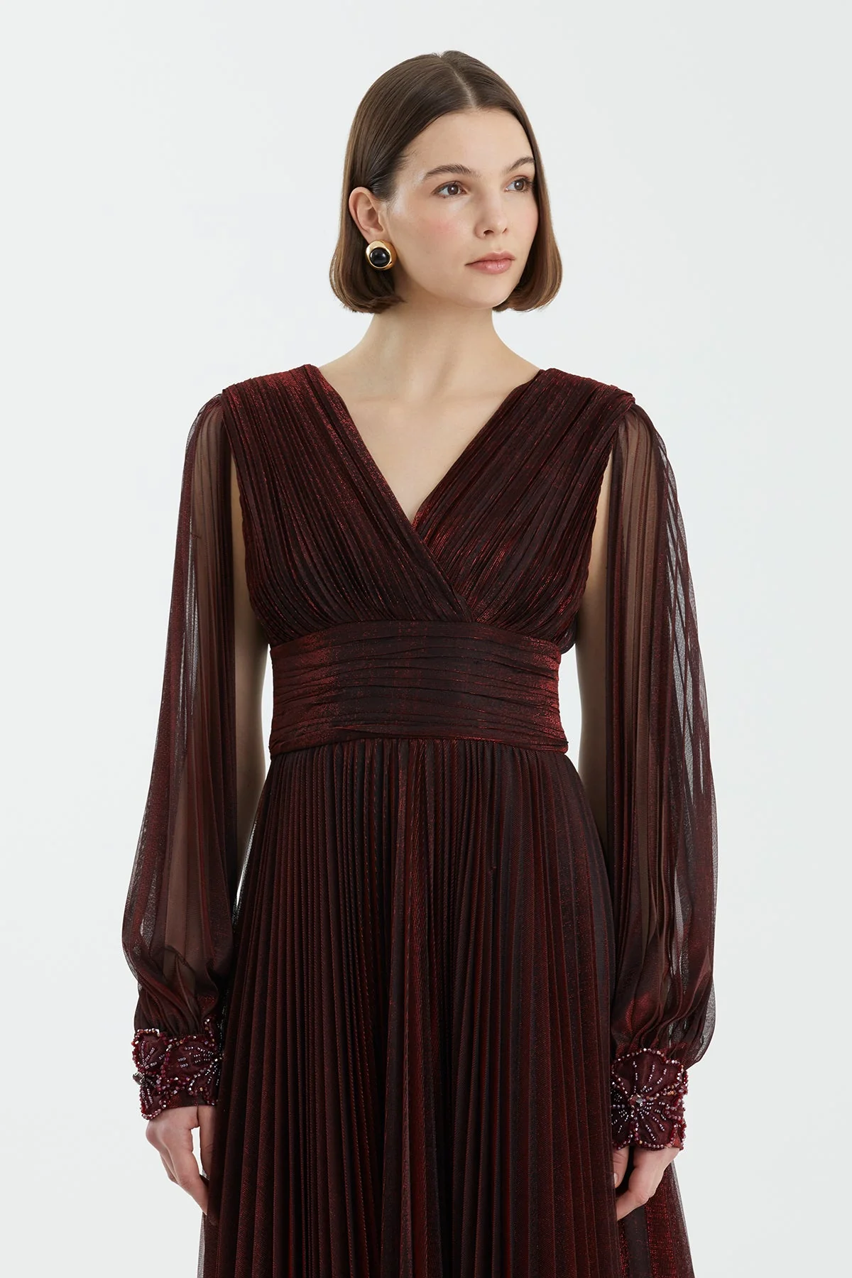 Red Embellished Maxi Dress - Image 2