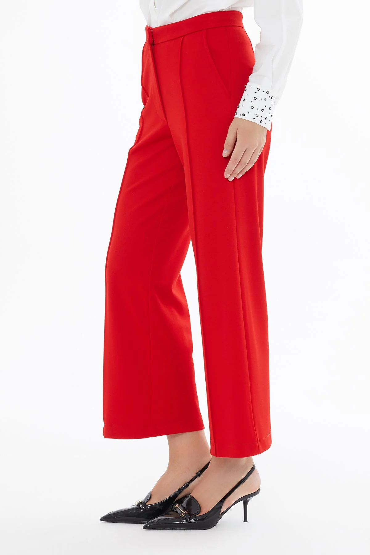 Red Hook-Closure Palazzo Pants - Image 3