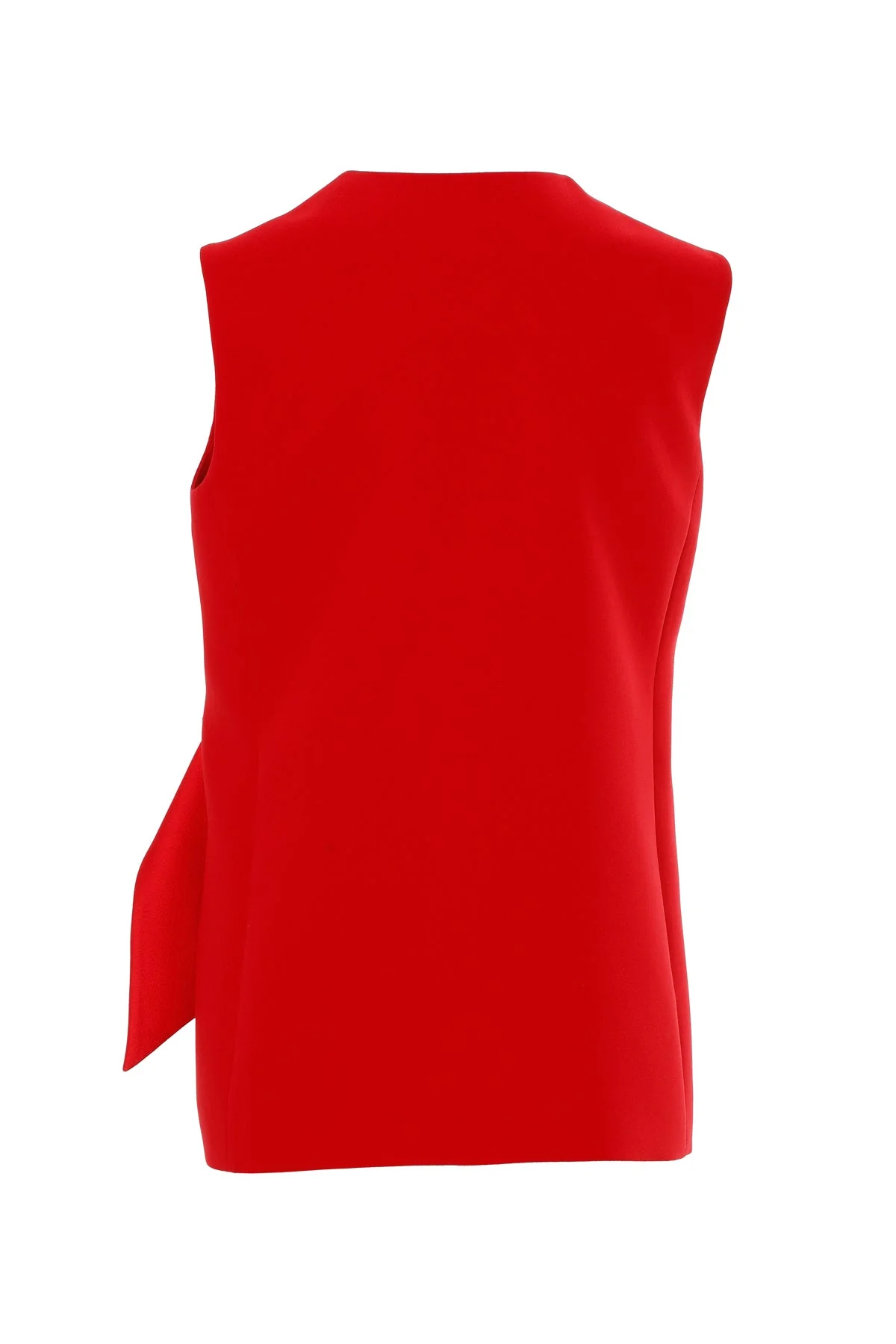 Red V-Neck Lined Vest - Image 3