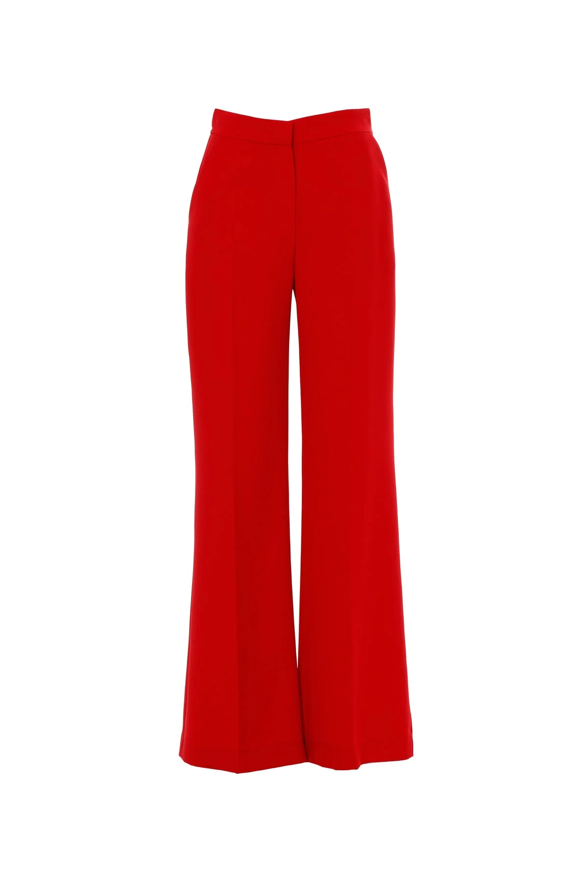 Red Wide-Leg Pants