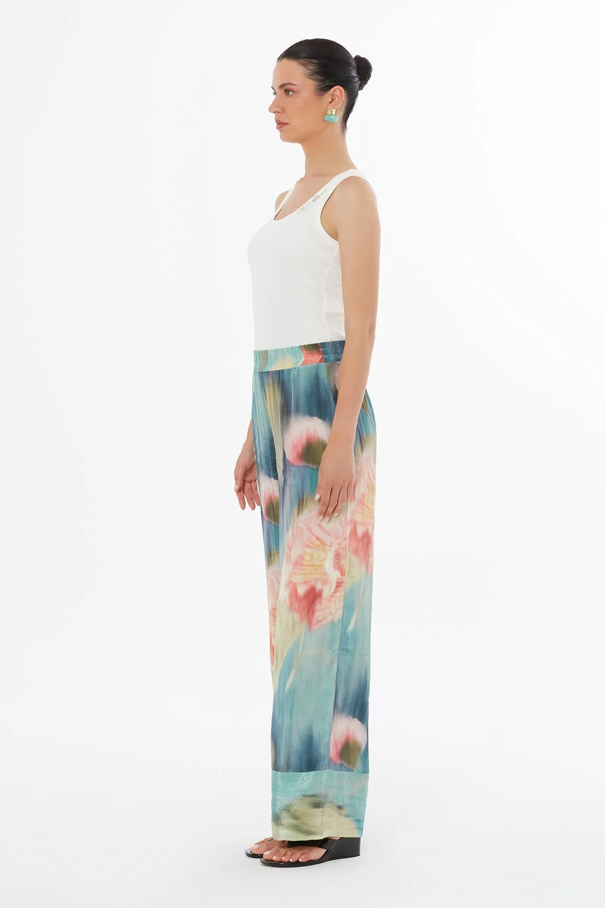 Relaxed Printed Drawstring Trousers - Image 4