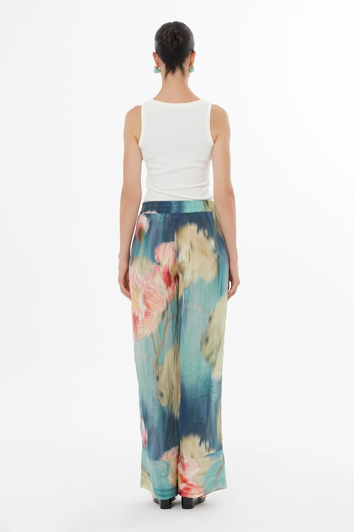 Relaxed Printed Drawstring Trousers - Image 5