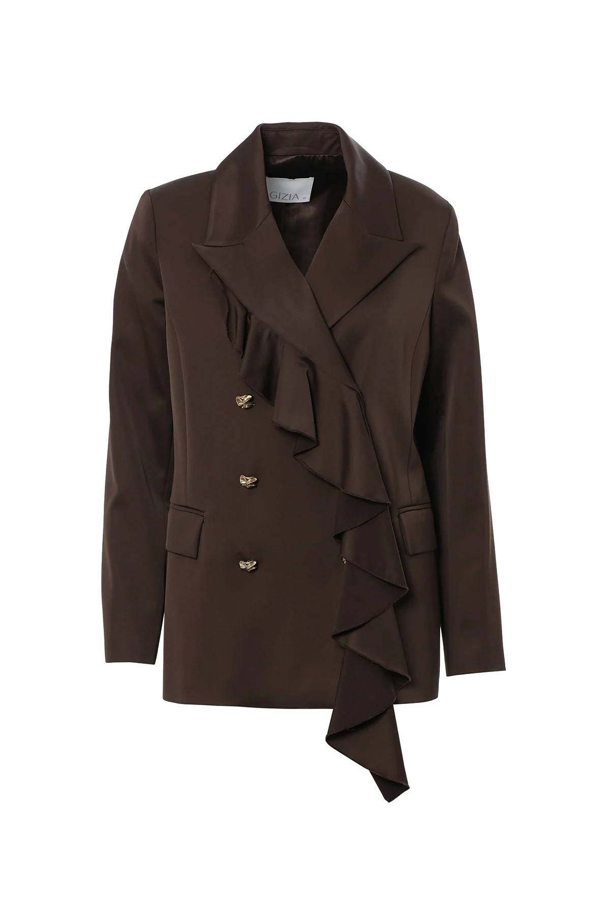Ruffle-Detail Classic Jacket